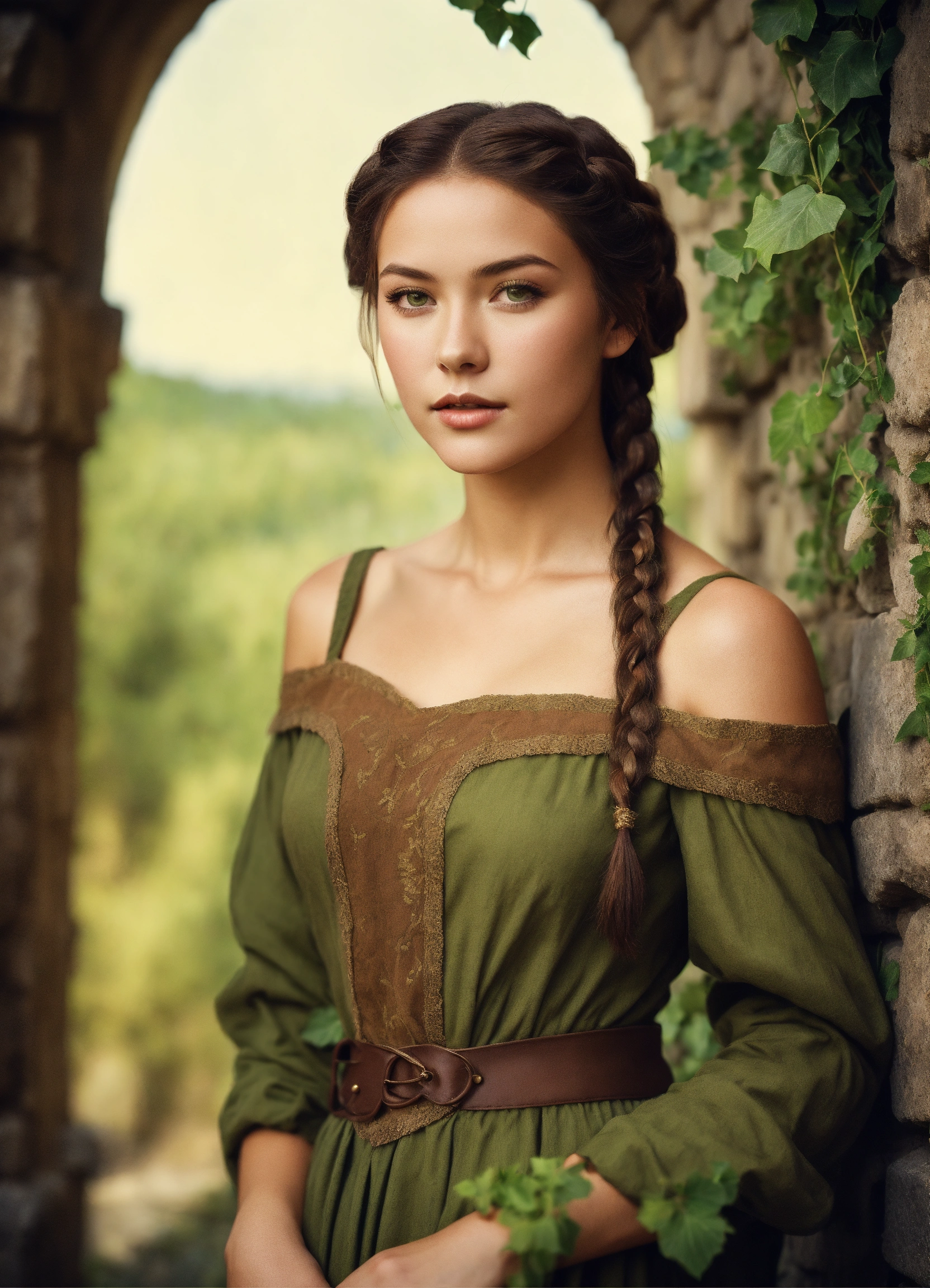 Lexica - Beautiful medieval young woman in servent clothes, fair skin ...