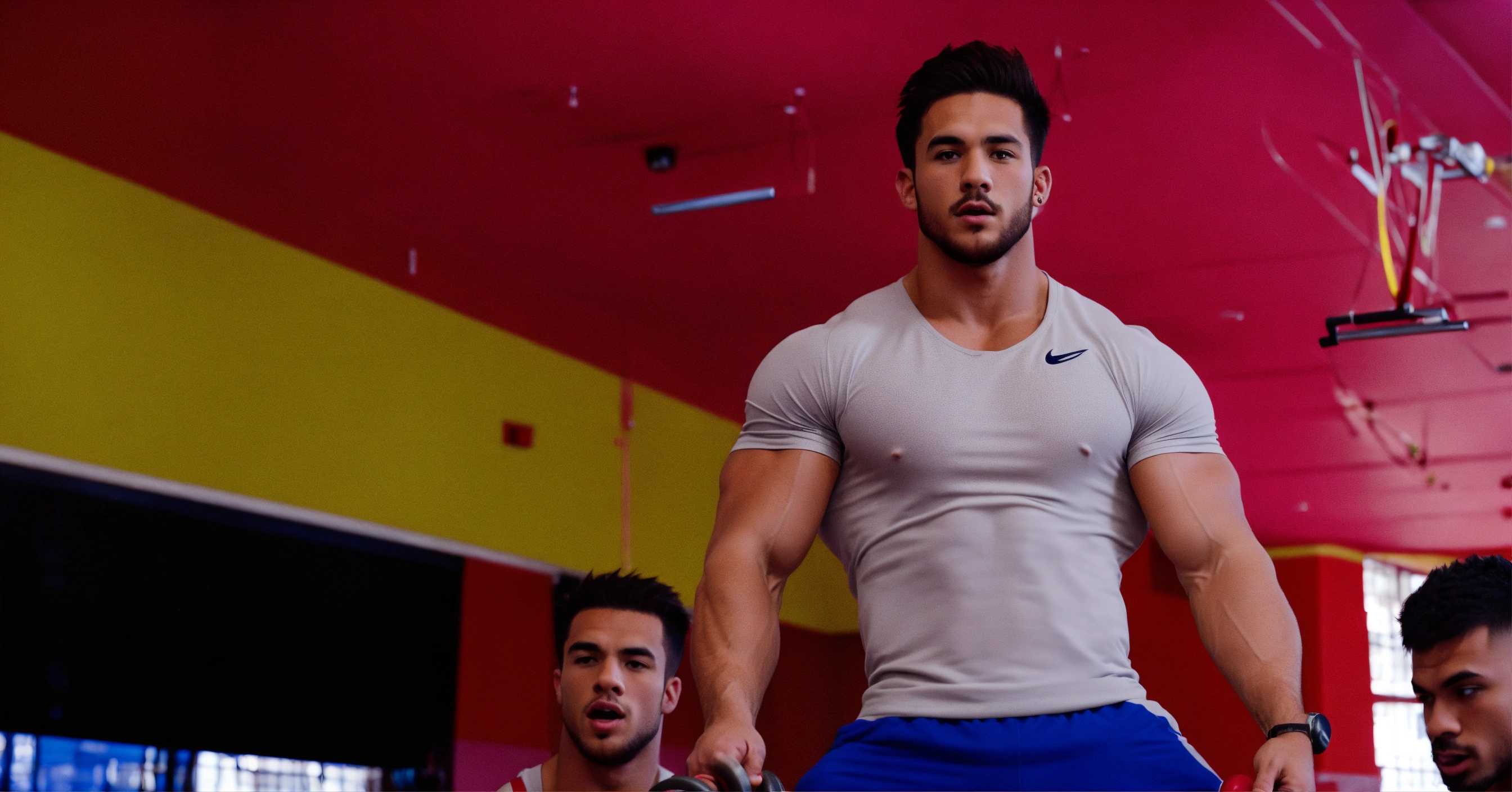 Lexica Gym bro university, a class full of gym bros work outing out