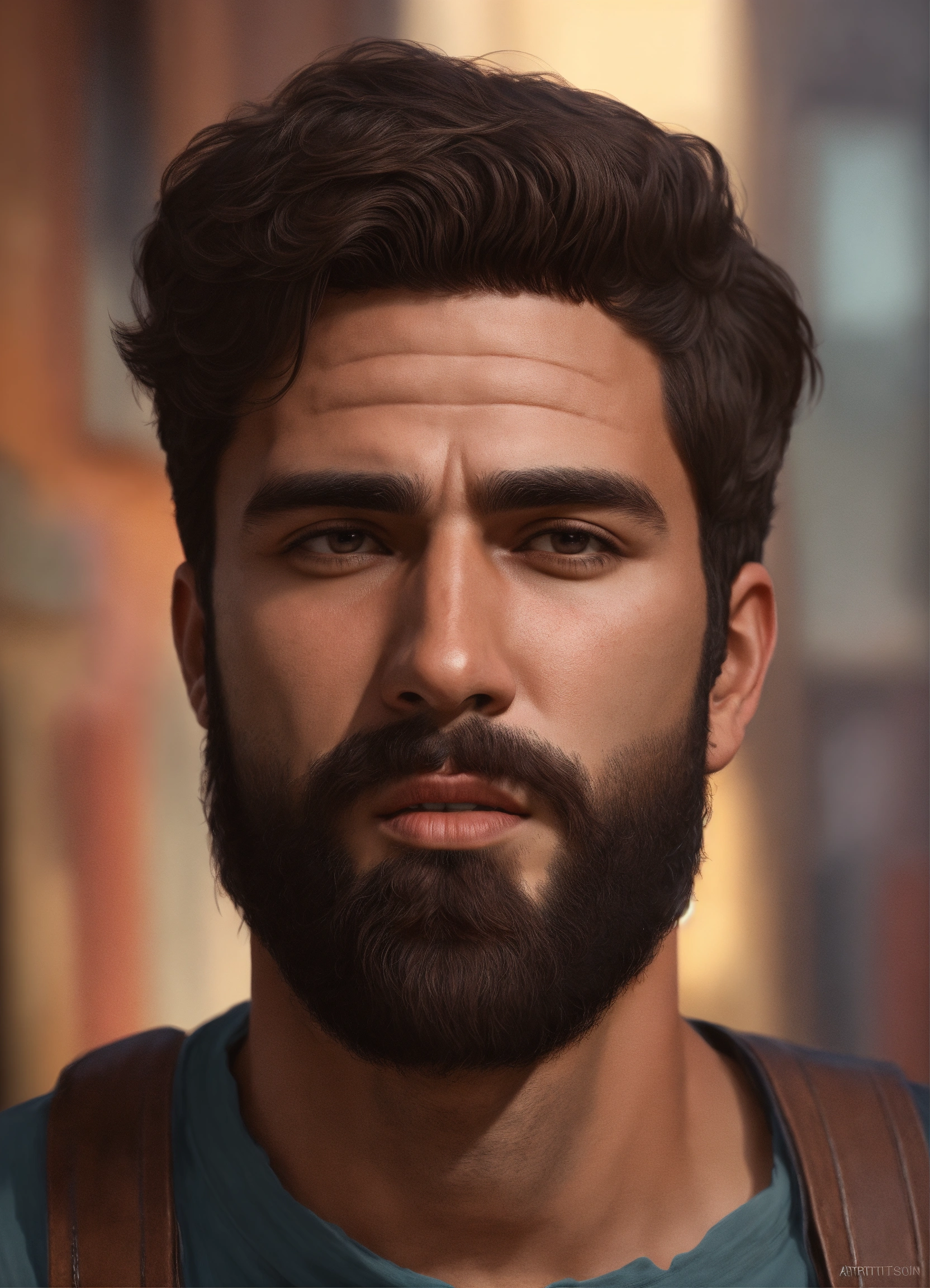 Lexica - Portrait of a handsome hispanic with a beard, realistic, 8k ...