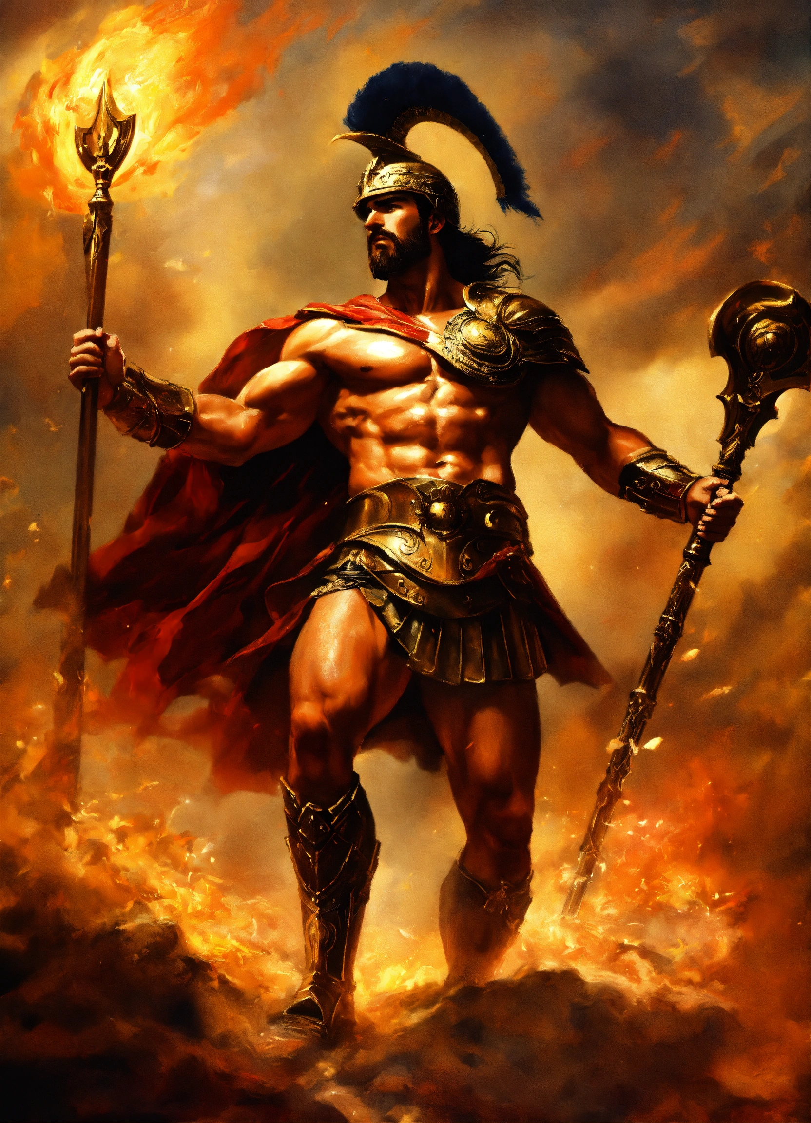 Lexica The greek god ares, acting like a coward, silly, impressionist