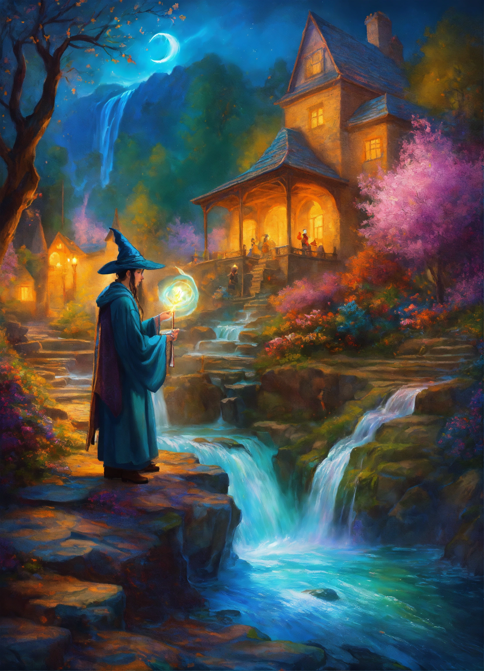 Lexica Beautiful Fantasy Art Sorcerers Casting A Spell Holding An 