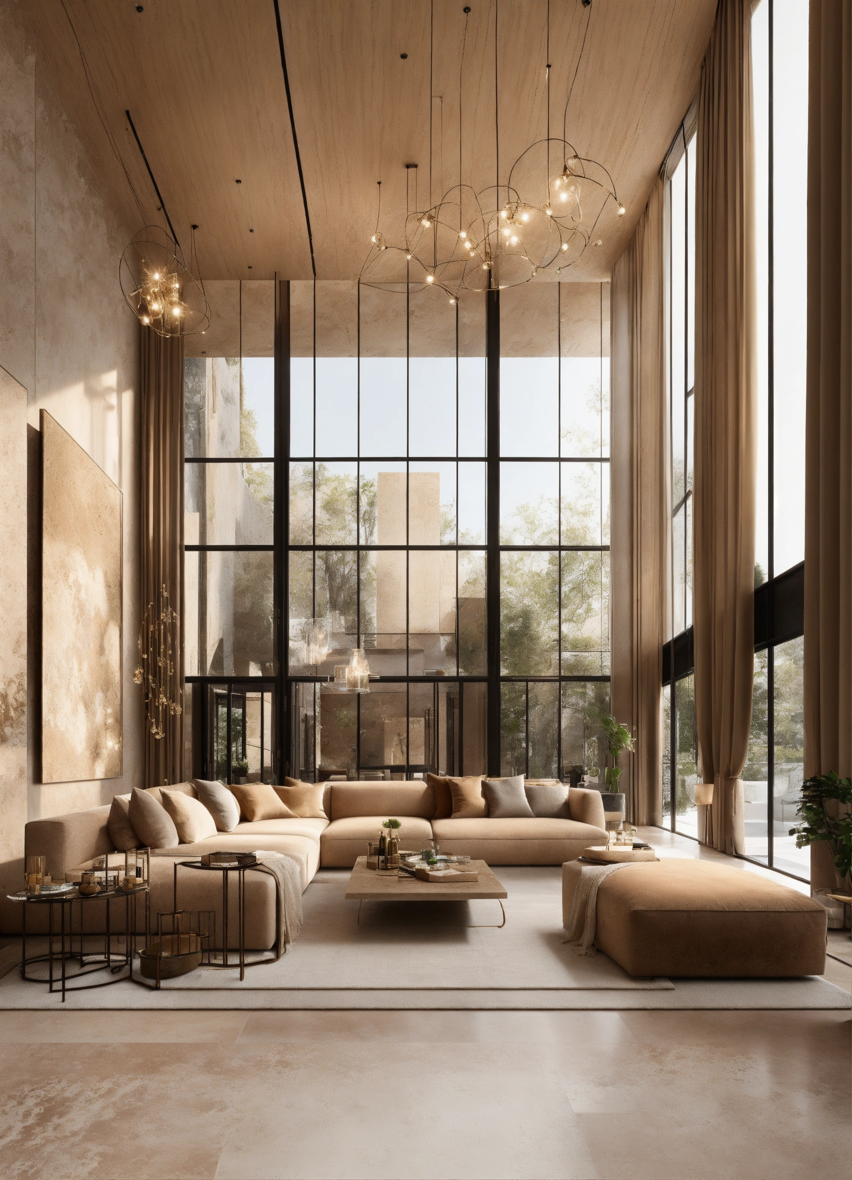 Lexica - An open concept living space interior design with high ceiling ...