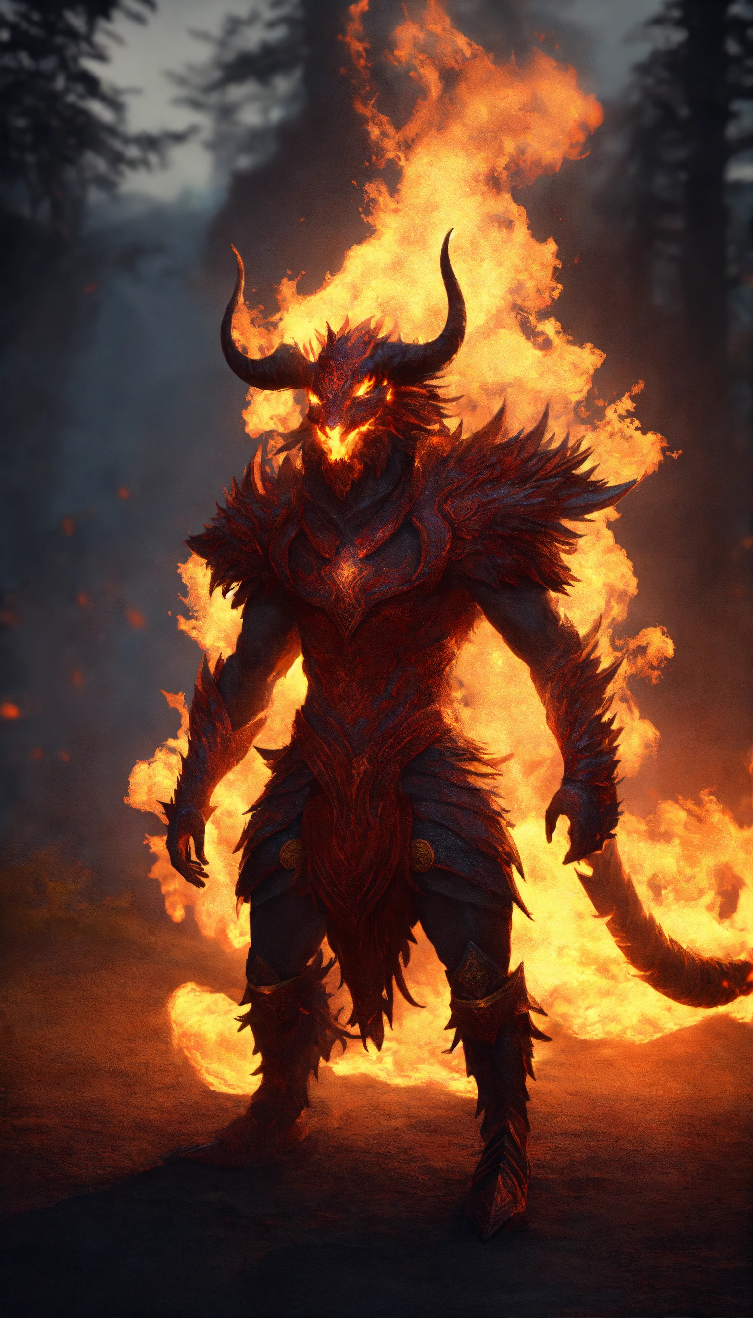 Lexica - A fire mythical creature, 8k, Unity.