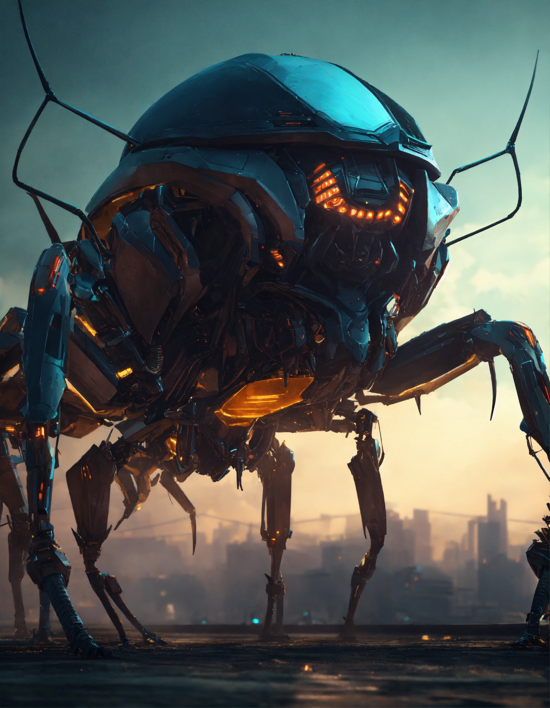 Lexica - Futuristic, dark, menacing environment, futuristic colossal ...