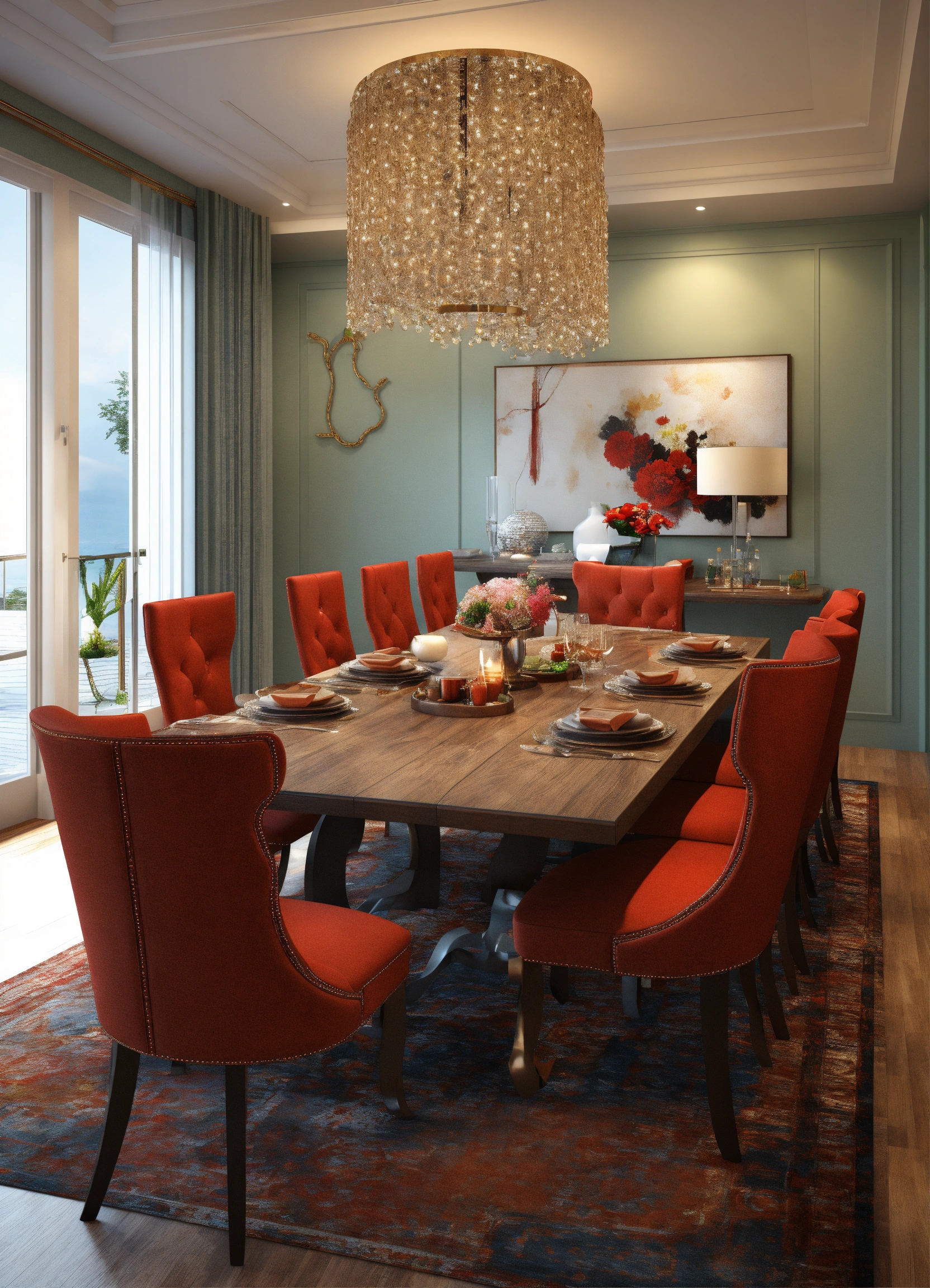 Lexica - Big design tAble dining room 3d art