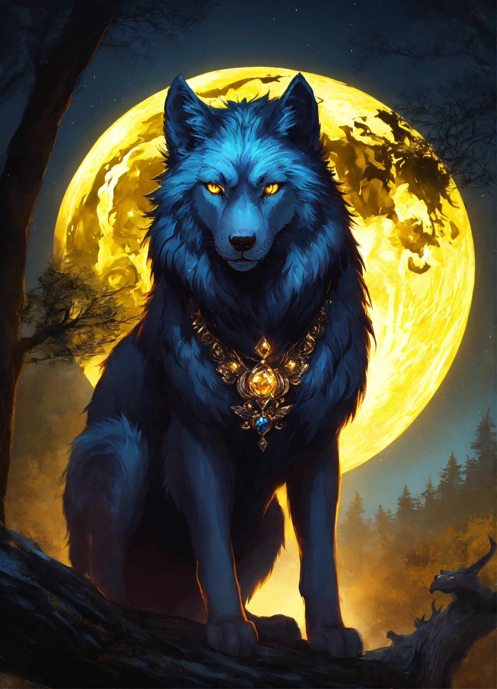 Lexica - A stunningly ferocious female werewolf, her lustrous black fur ...