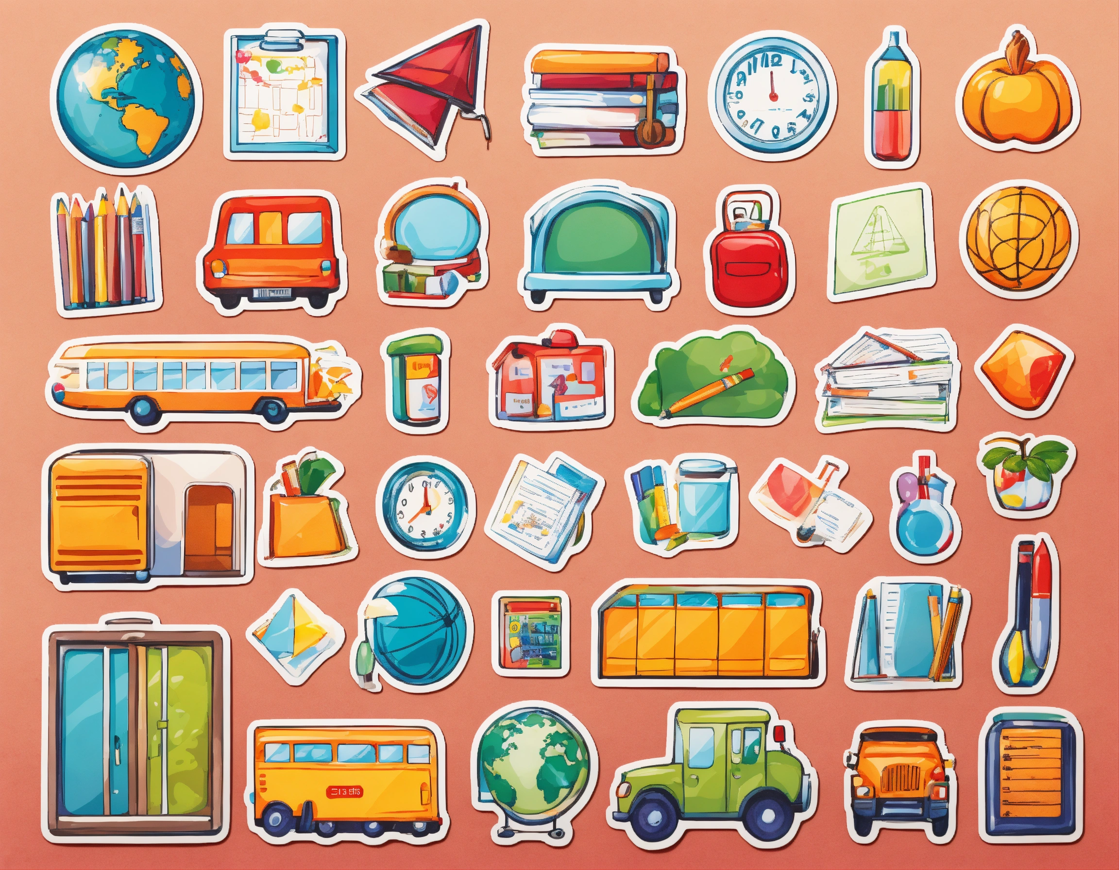 Lexica - School stickers, different forms and sizes