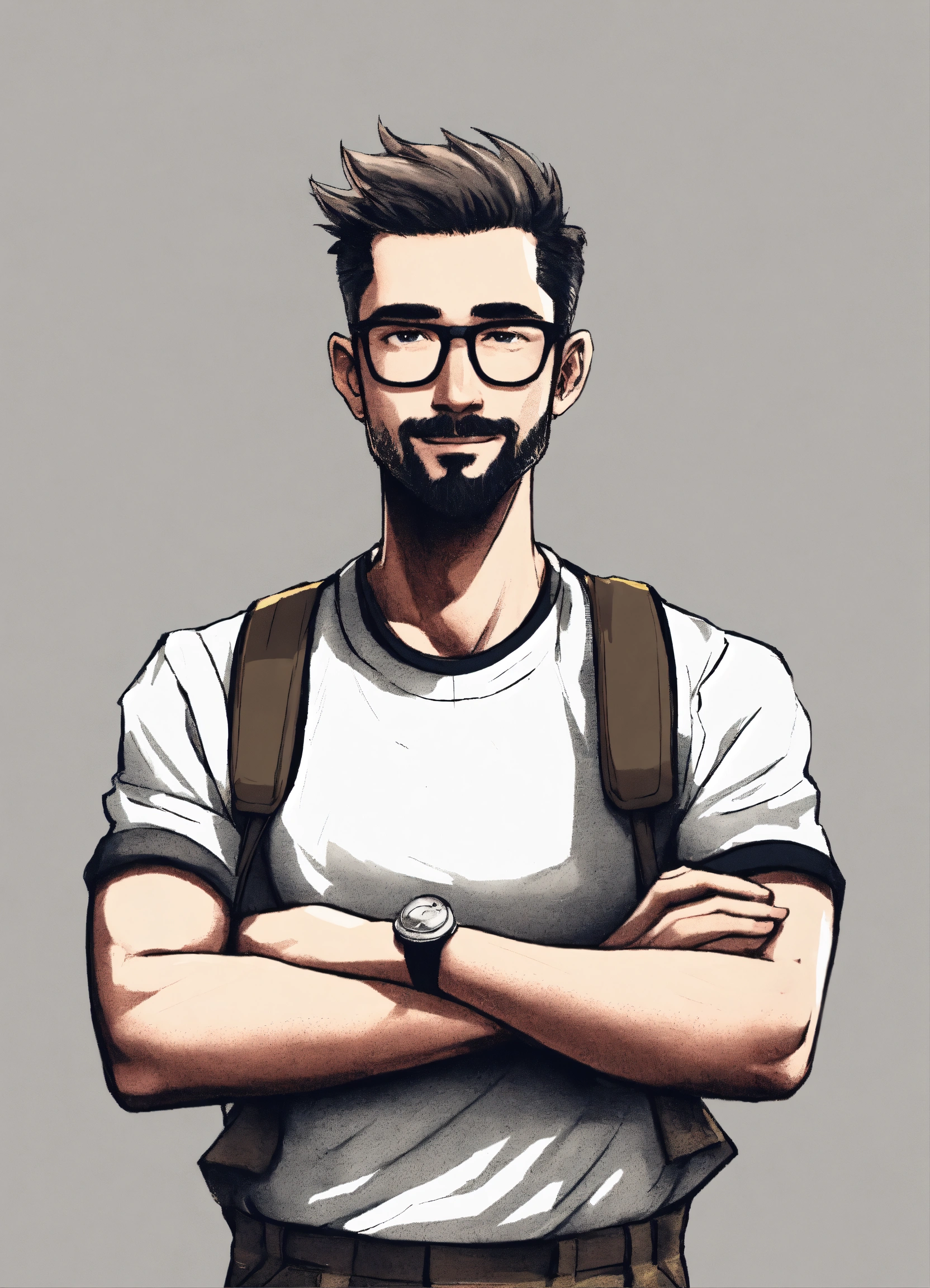 Lexica - Happy character with arms crossed