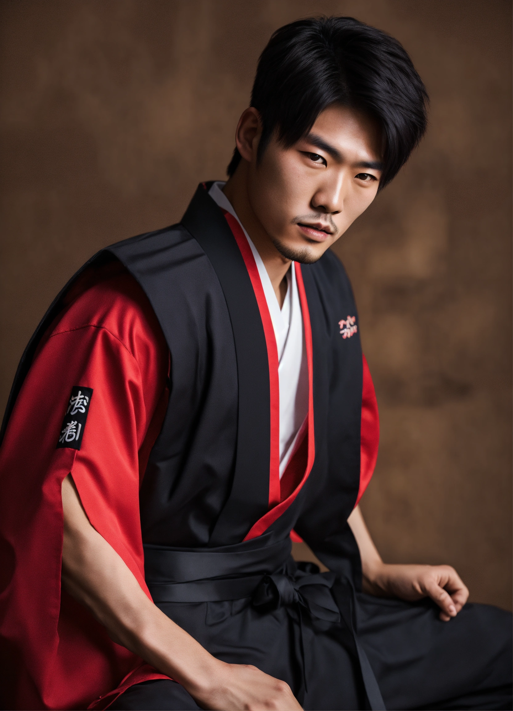 Lexica - Photo essay of handsome japanese male model, Japanese arena ,  wearing sumô fight clothes , professional photo, 8k, ultra detailed