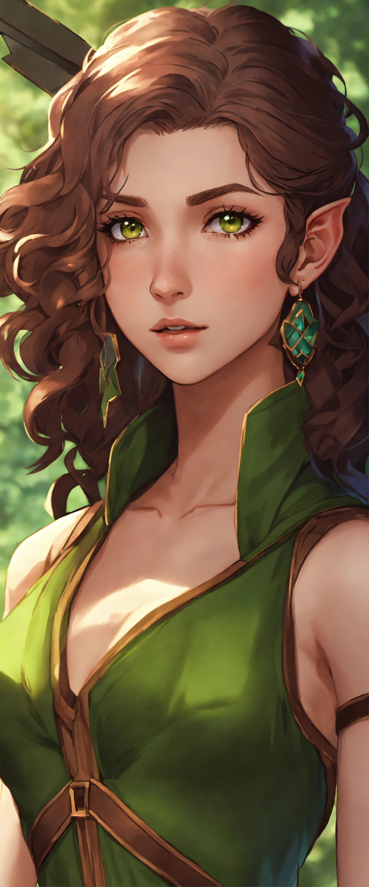 Lexica Anime character art of a 24 year old female wood elf