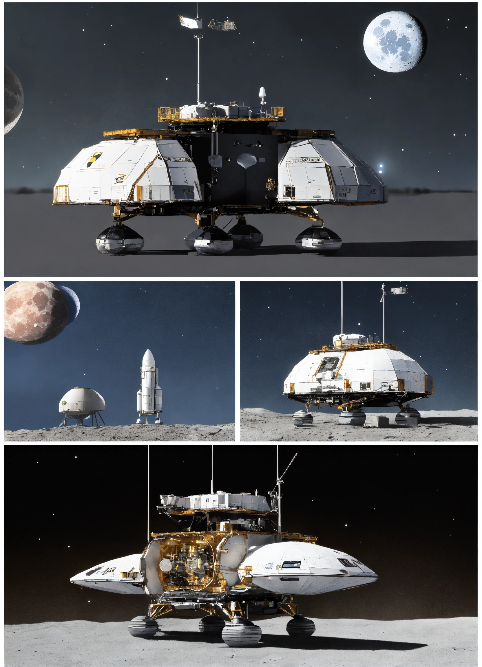 Lexica - A small moon lander with similar aesthetics to the space ...