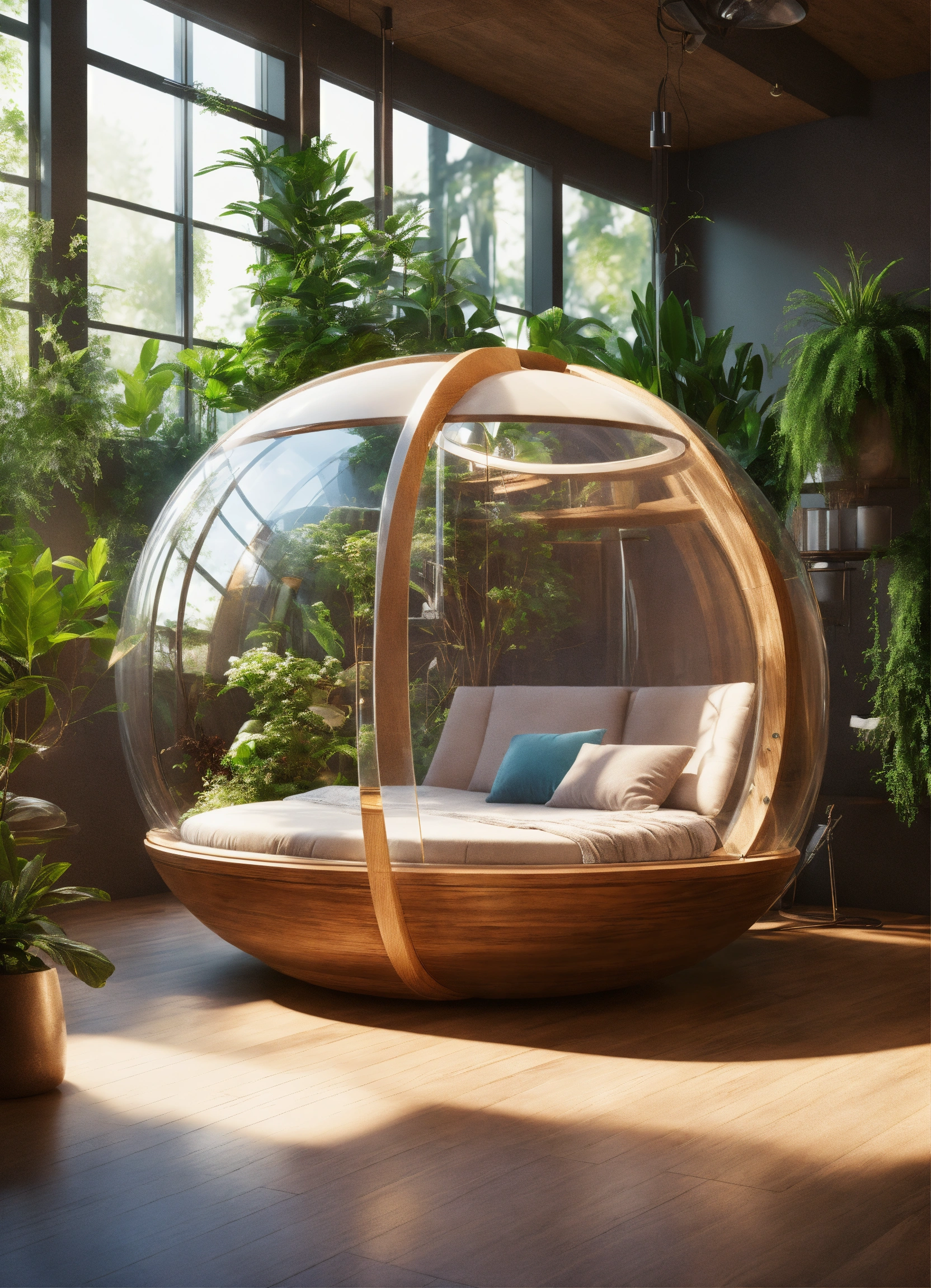 Lexica - Futuristic sci-fi sleeping relax pod, Flat Design, Product ...