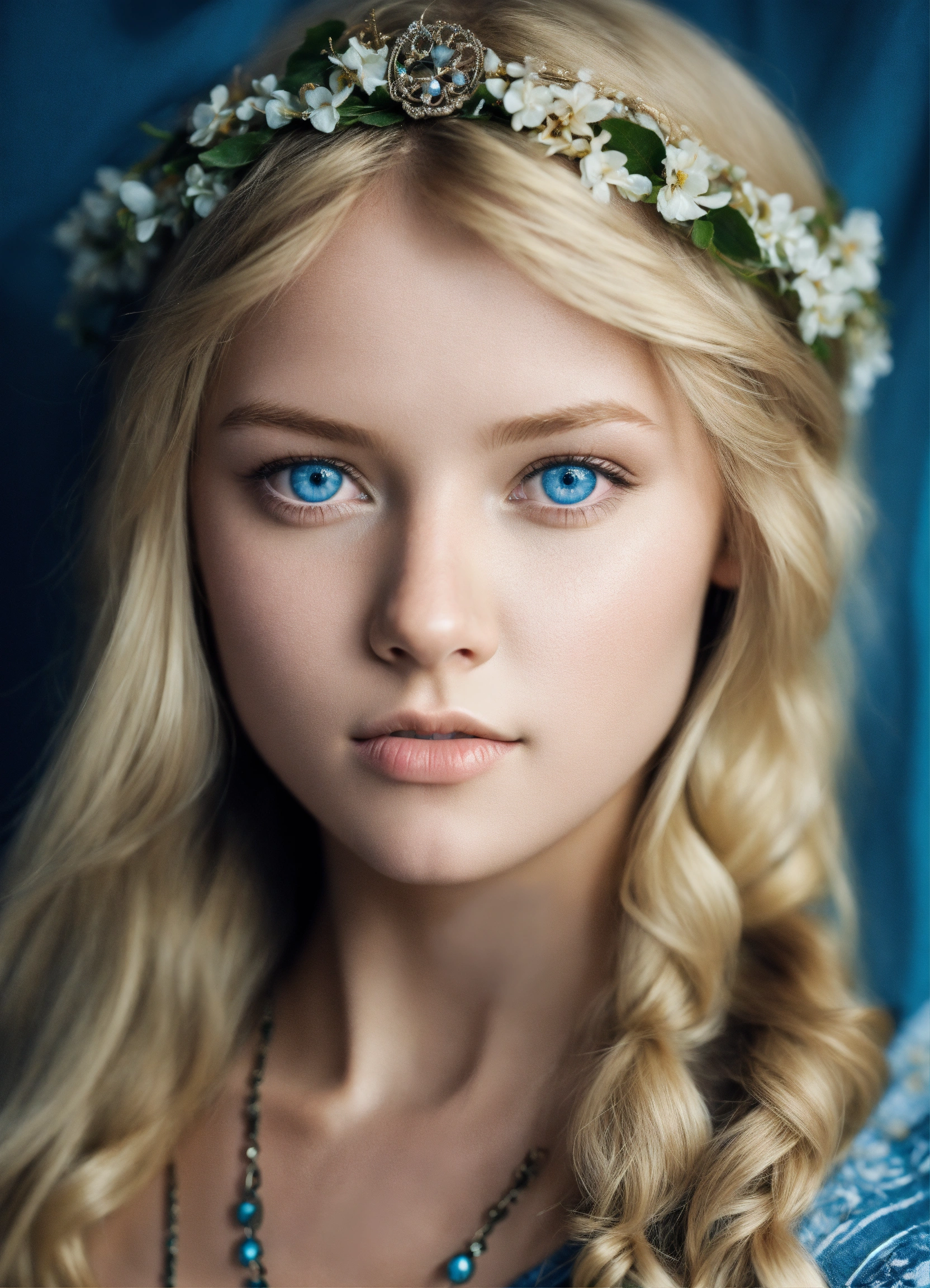 Lexica - Anglo saxon girl blue eyes blonde hair