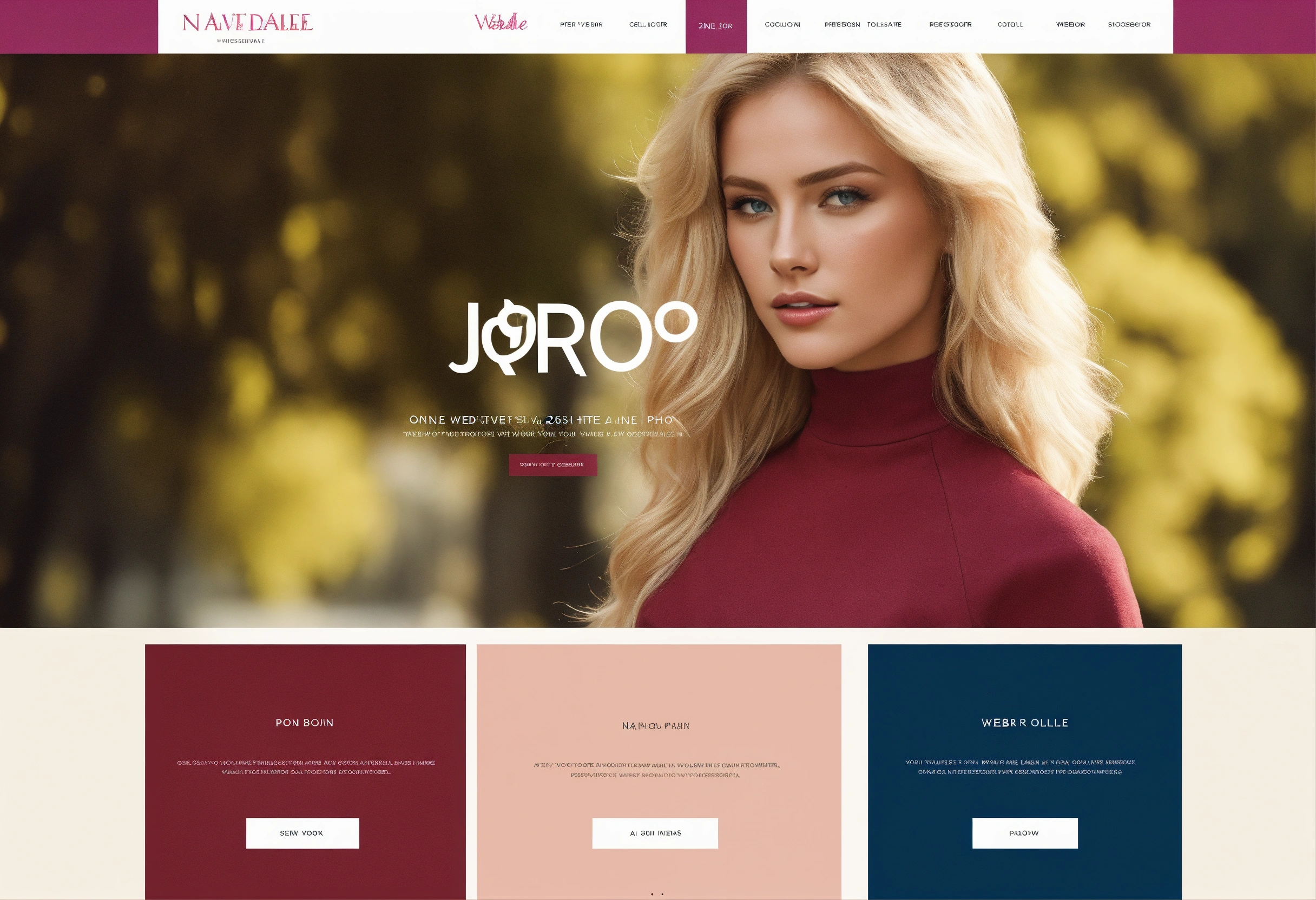Lexica - Website template, online portfolio in colors, with very classy ...