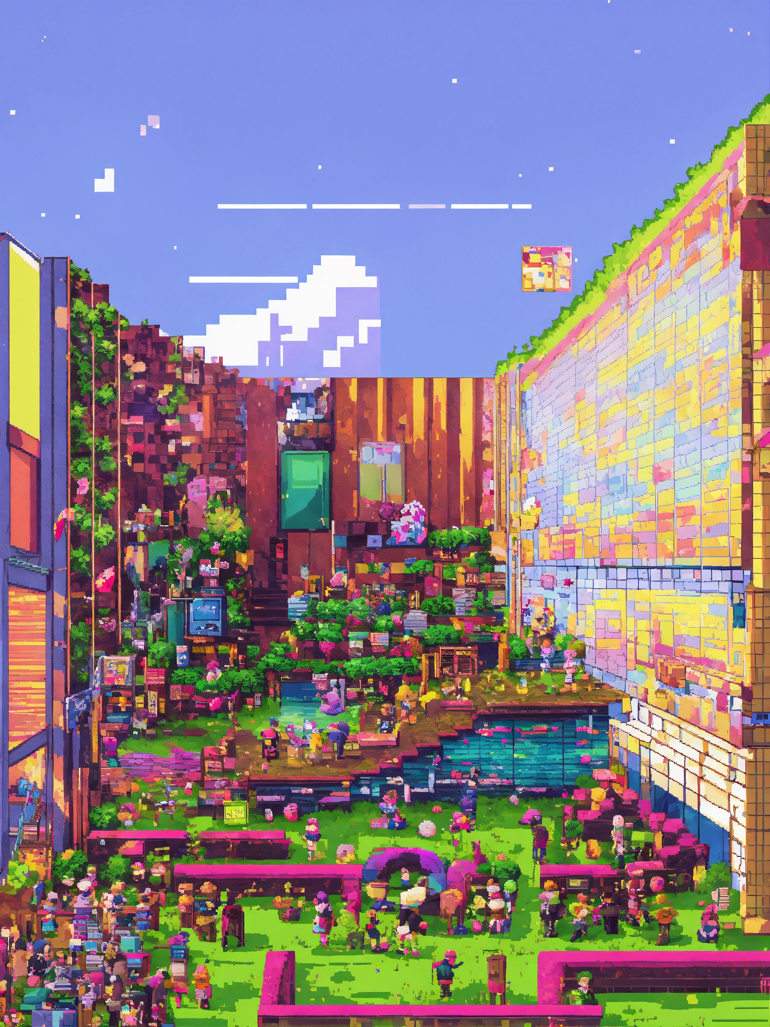 Lexica - Rave party pixelart