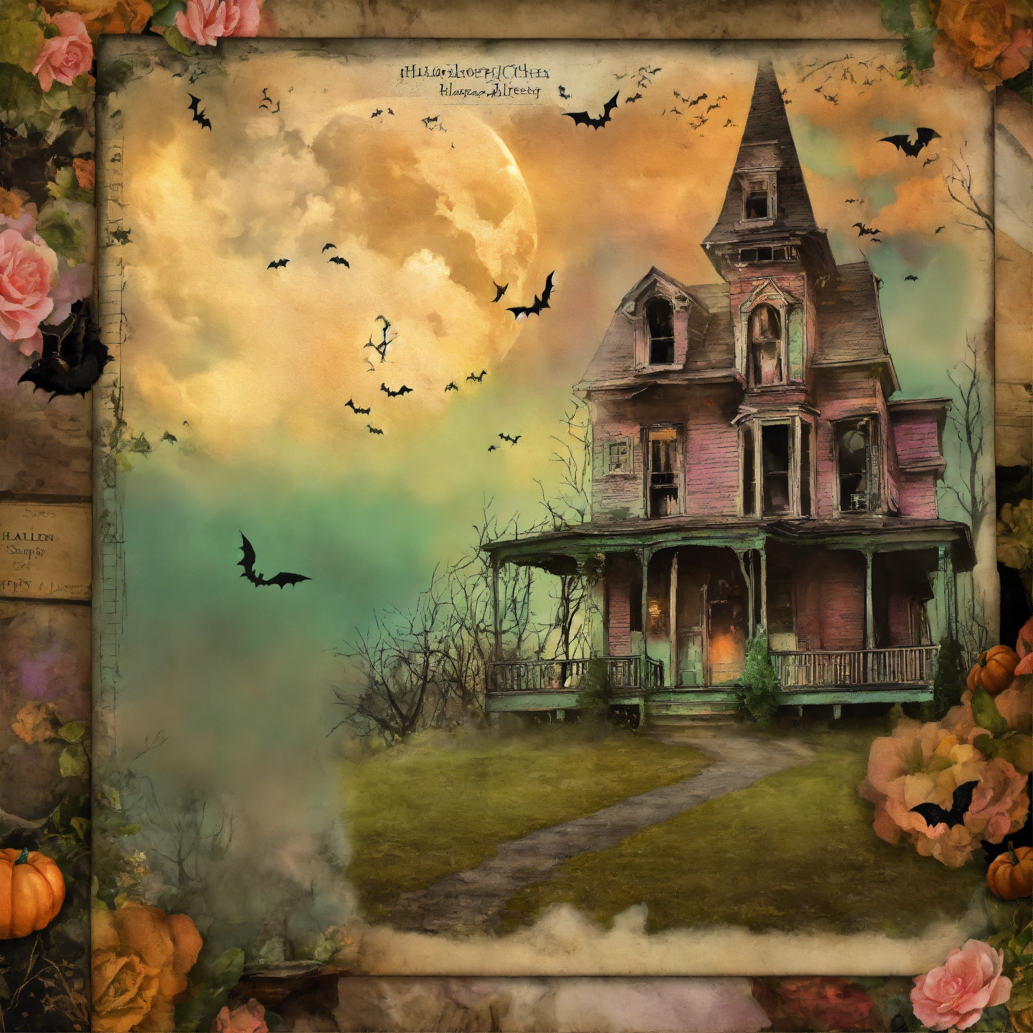 Lexica - Shabby chic dreamy mist pastel junk journals Halloween Junk ...