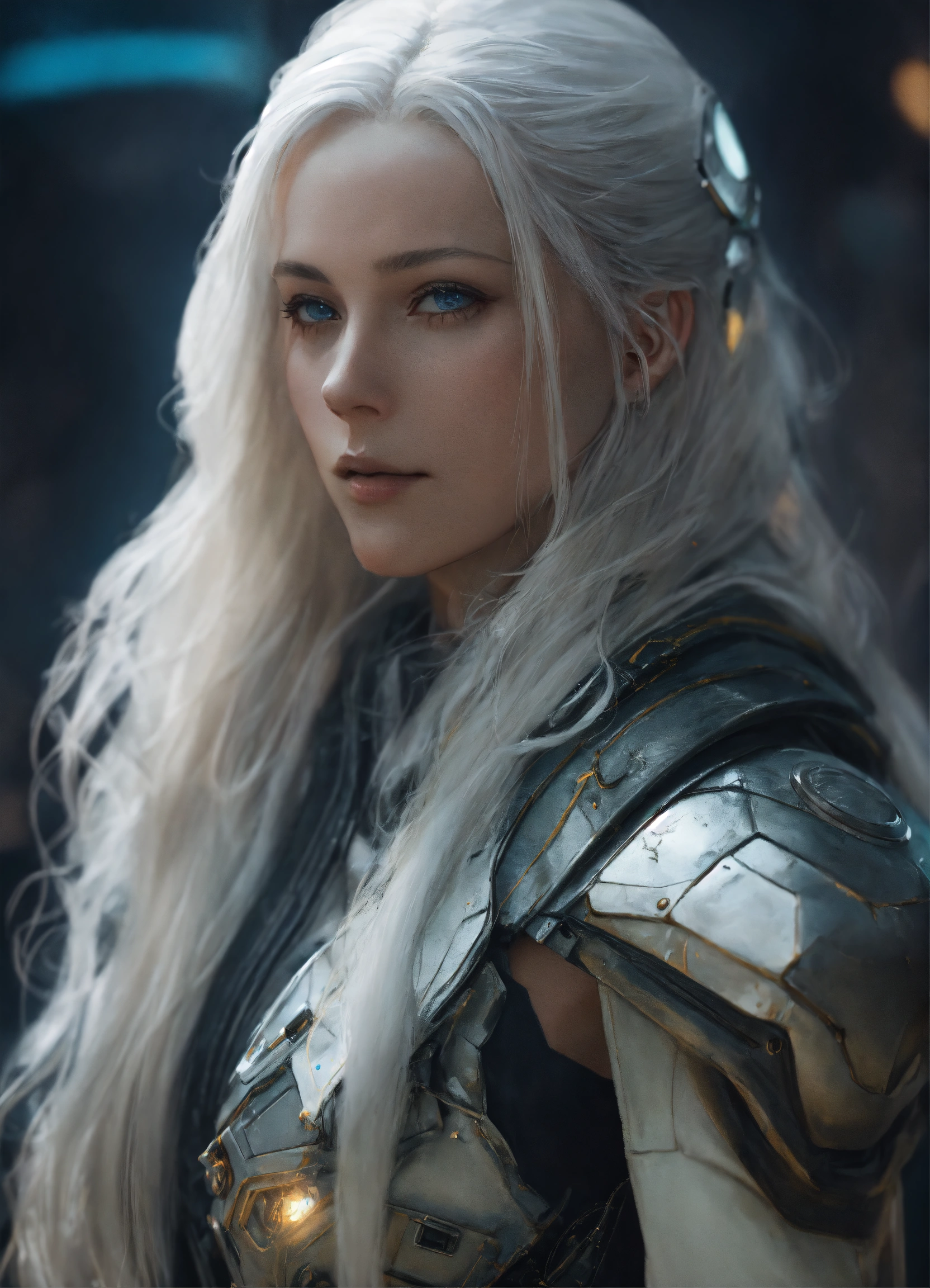 Lexica - Oktyabrina maximova, , long white hair, dark future, sci-fi ...