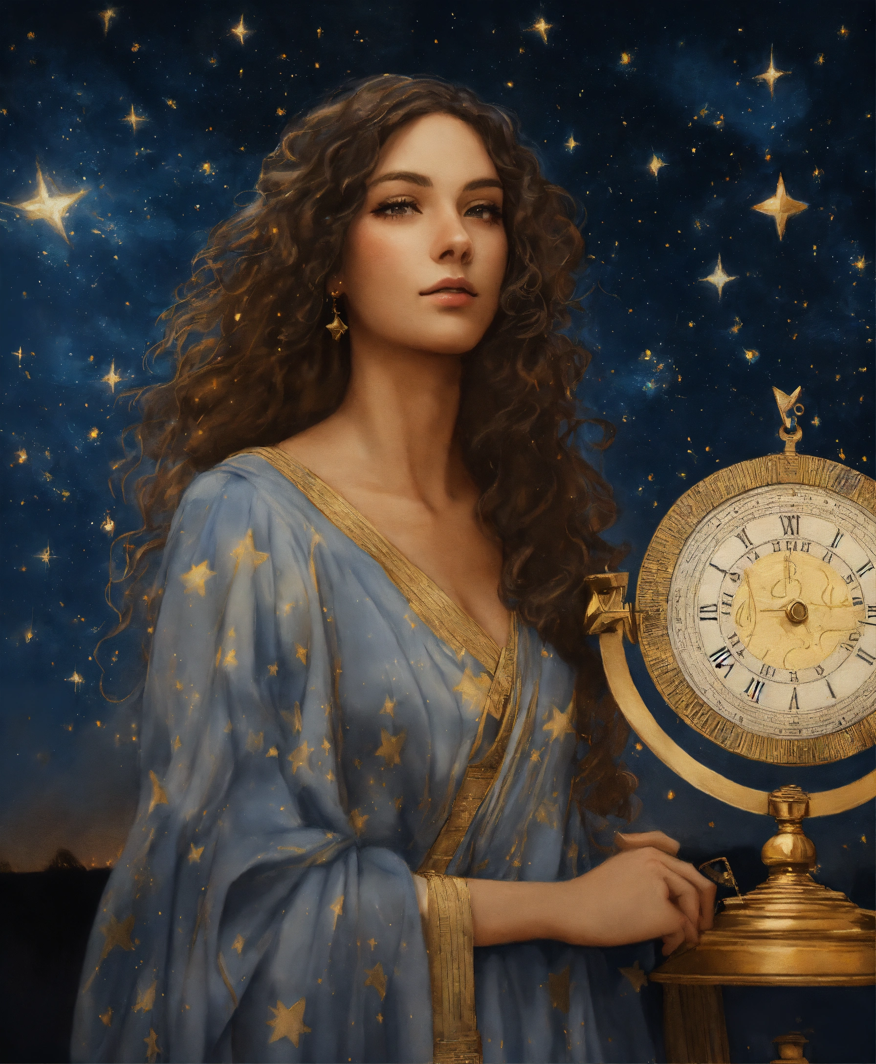 Lexica - Realistic drawing of a woman with a libra of the justice, in ...