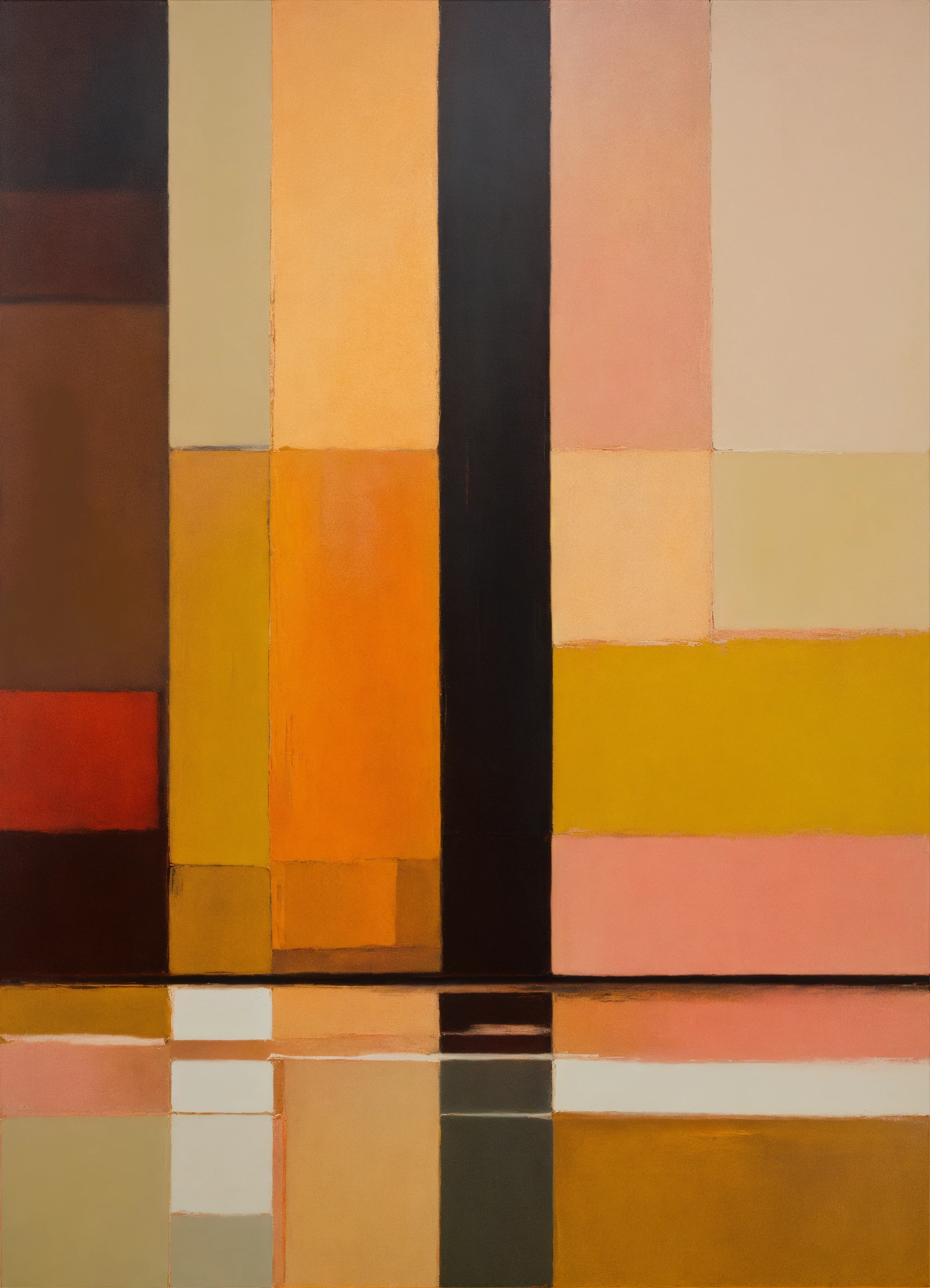 Lexica - Abstract and minimalist oil painting of self-reflection in ...