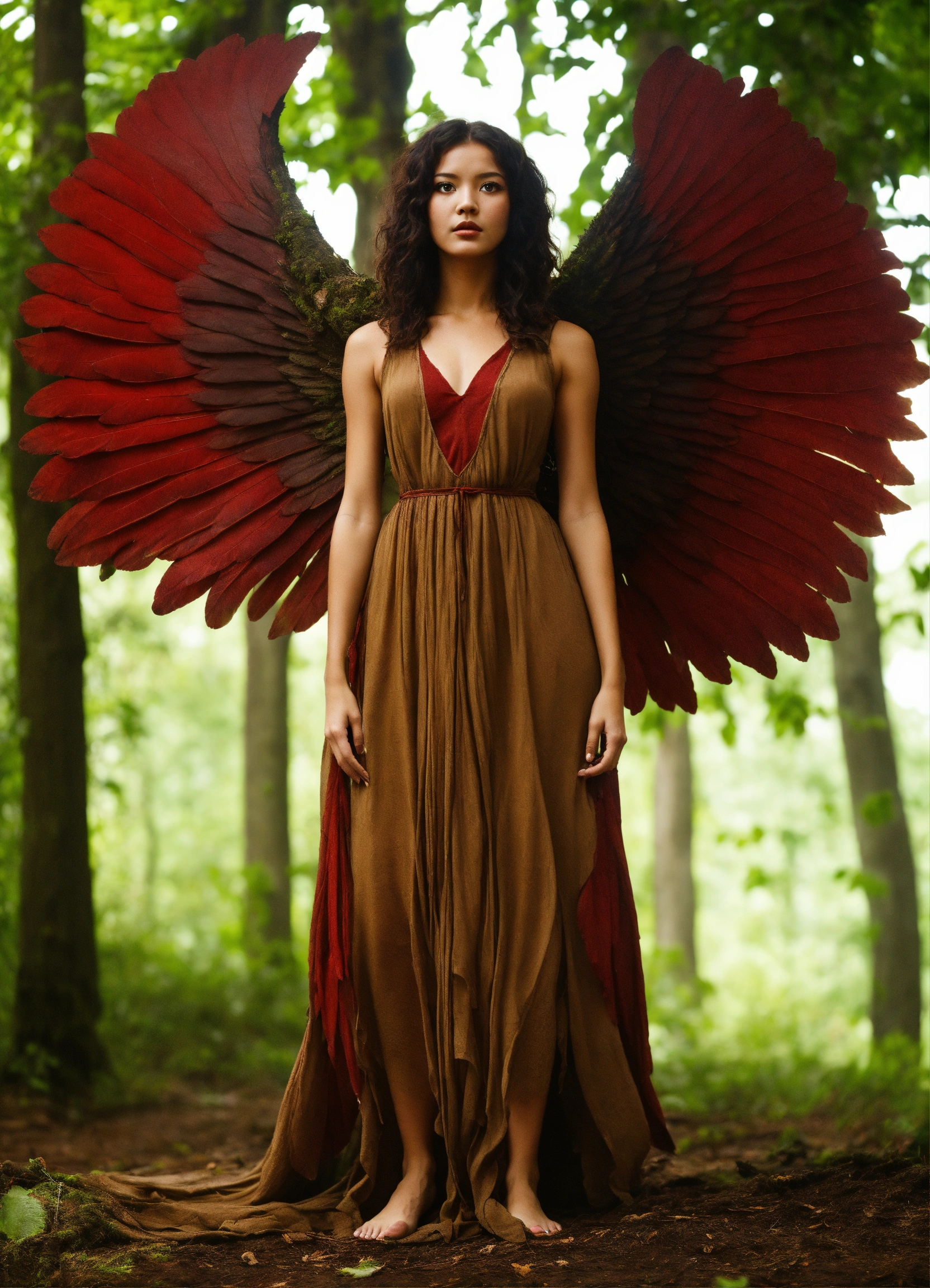 Lexica - Tree woman who has trunk-shaped legs and brown leak-shaped ...