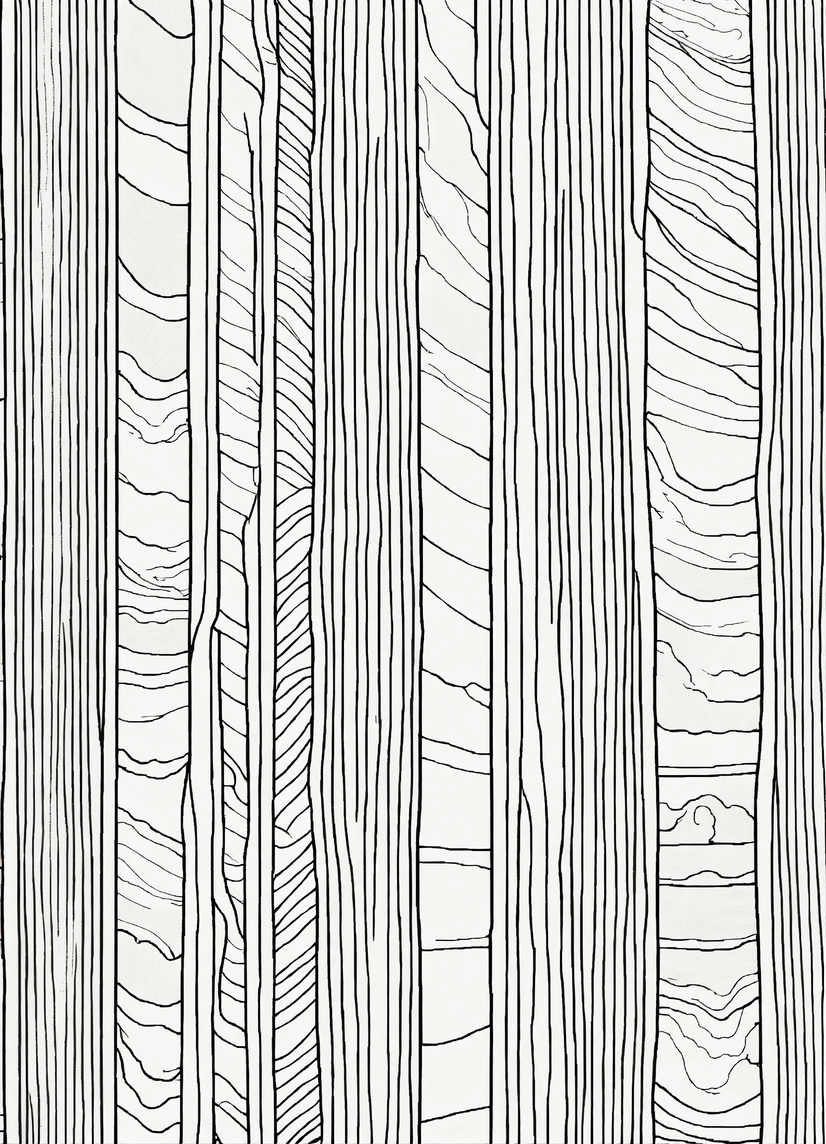 Lexica - Coloring page for adults, bold lines, dark lines, wood grain ...