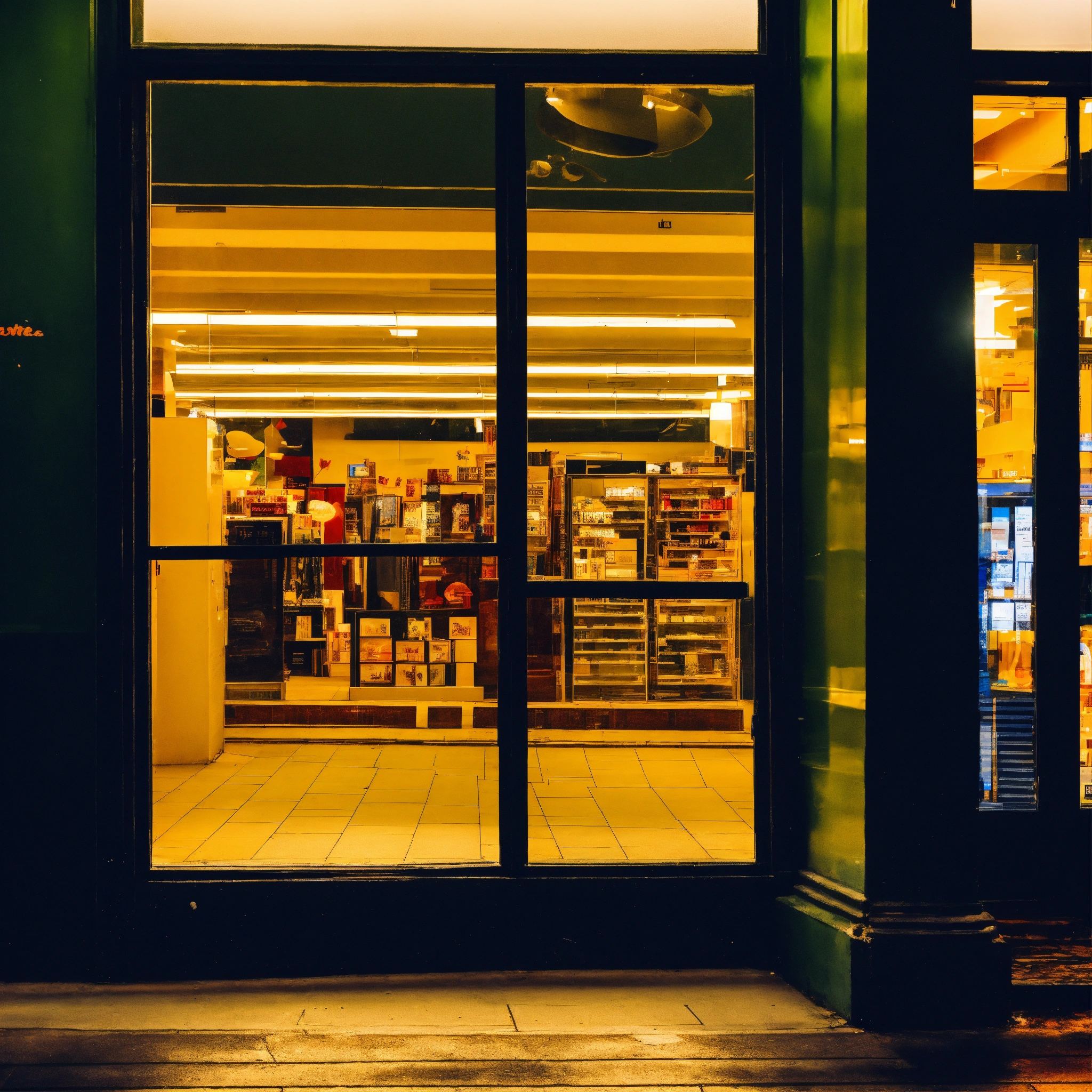 Lexica - A photo of a empty store window