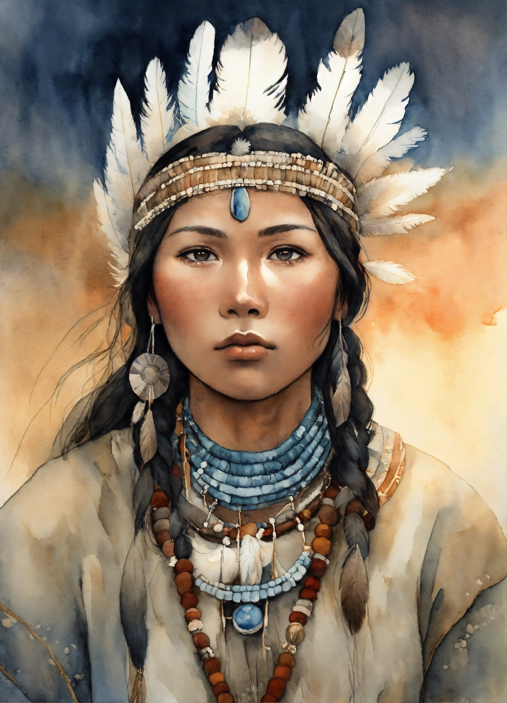 Lexica - Illustration of an inuit woman, young, 18 years old, beautiful ...