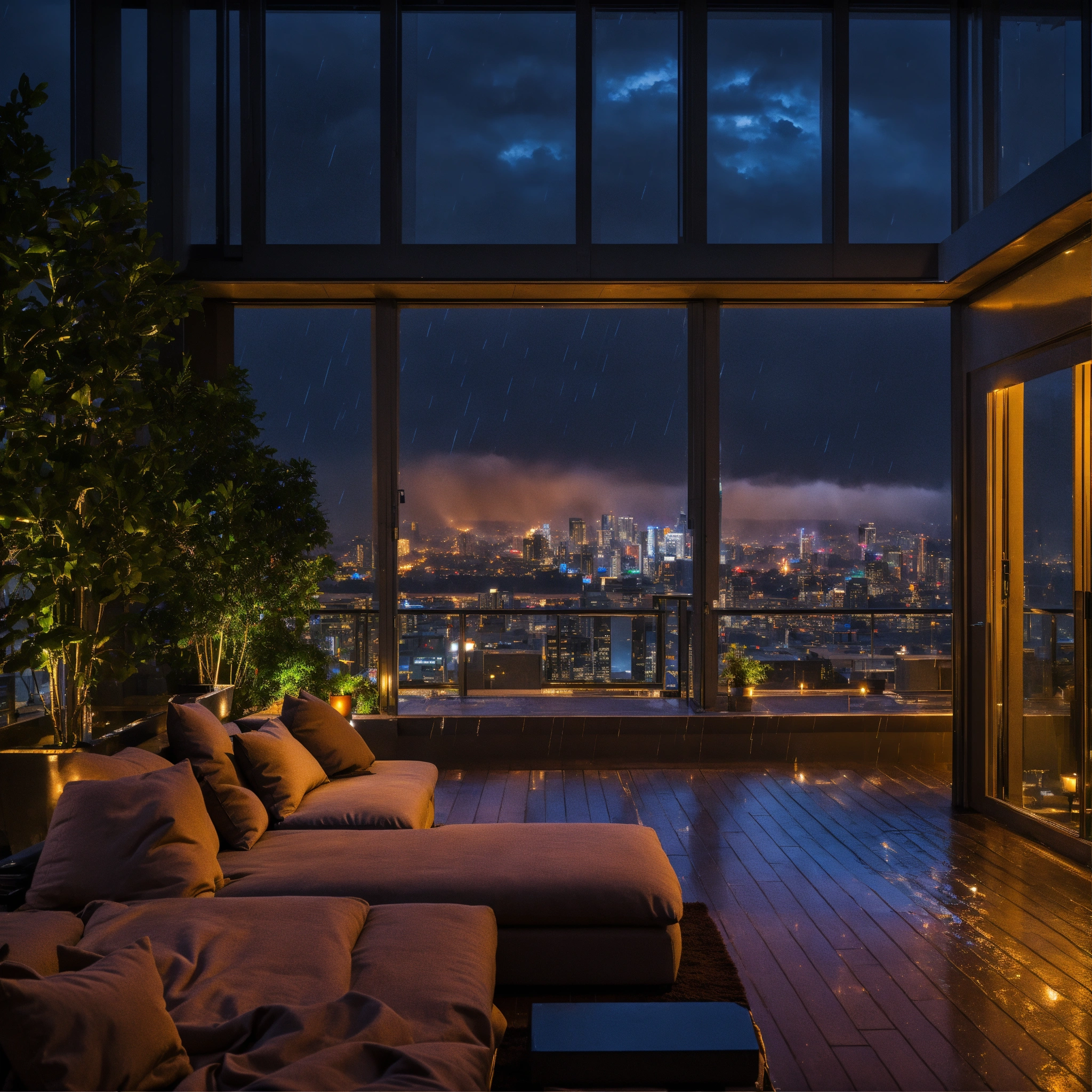 Image showcasing Penthouse View Night royalty-free images - Shutterstock