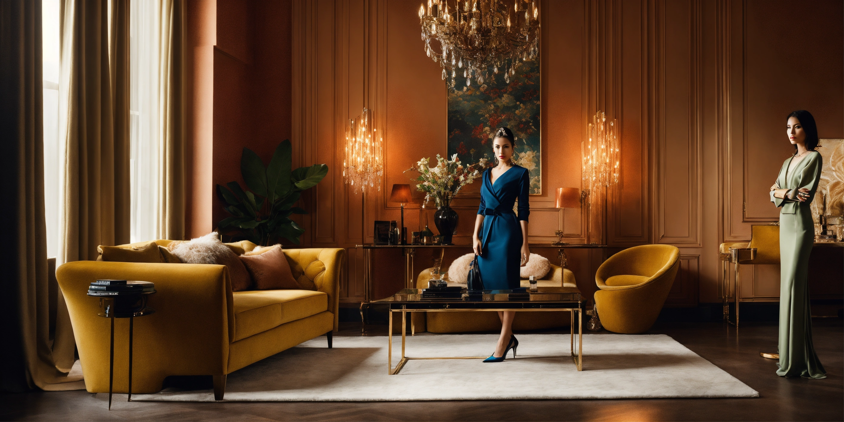 Lexica - Elegant, sophisticated multiple women with different ...