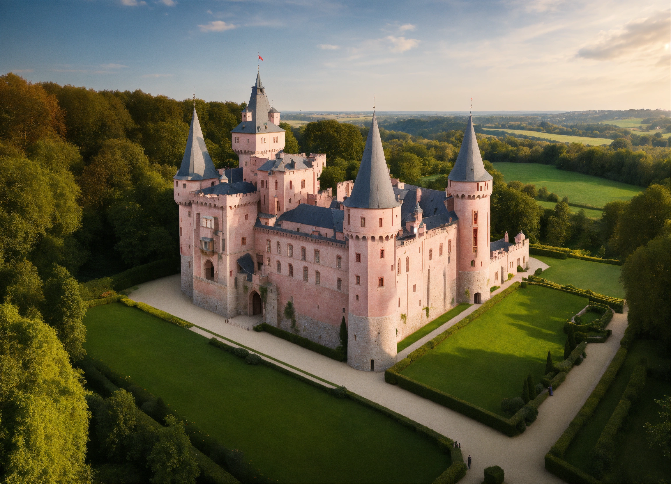 Lexica - Ultra realistic, photorealistic, bird's eye view of a small ...
