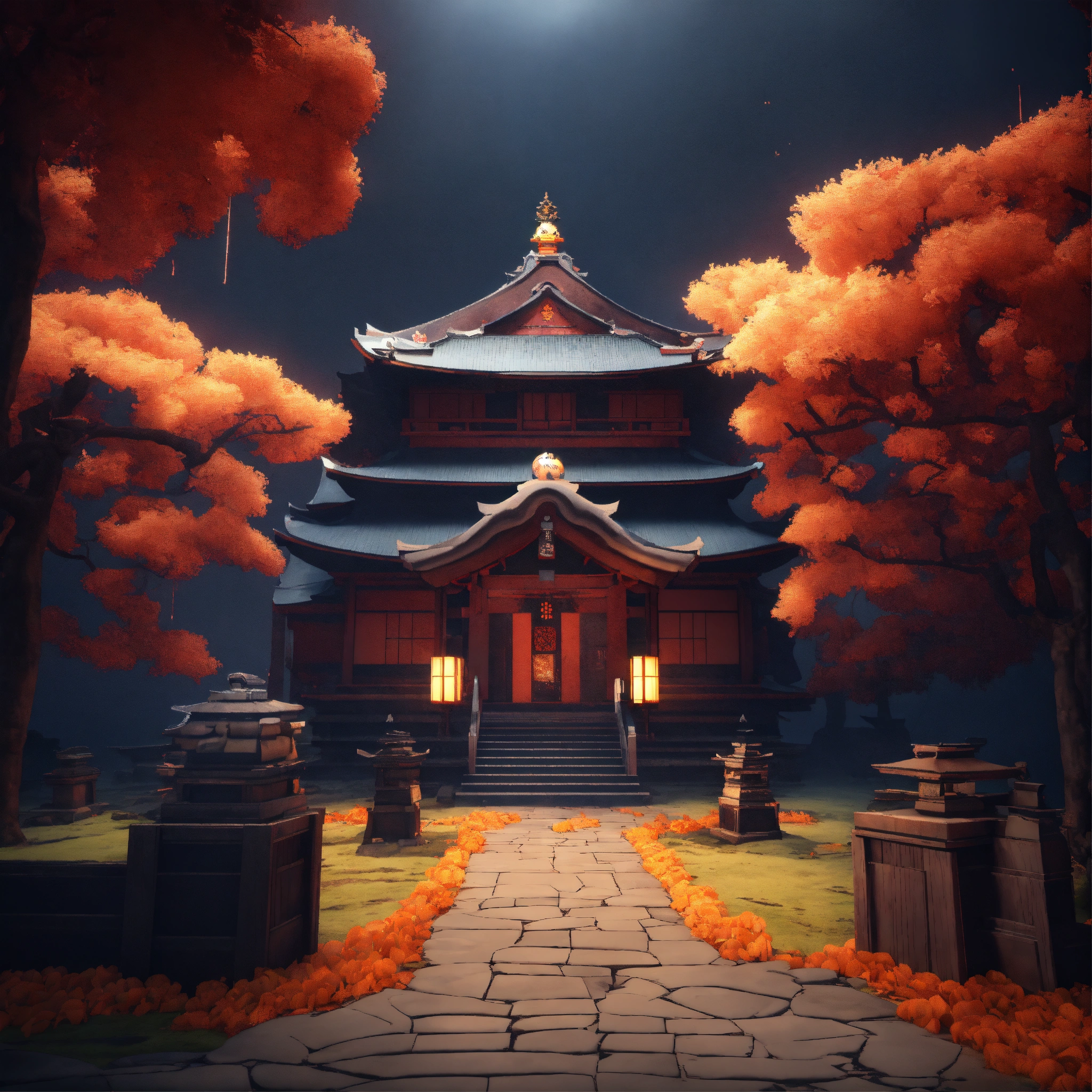 Lexica - Dark and mysterious, scary, gloomy Japanese mystery temple ...