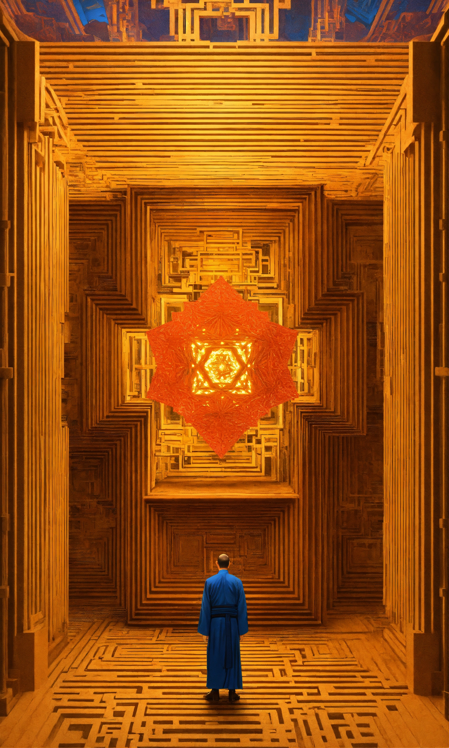 Lexica - Taoist monk tesseract body fractal three point perspective ...