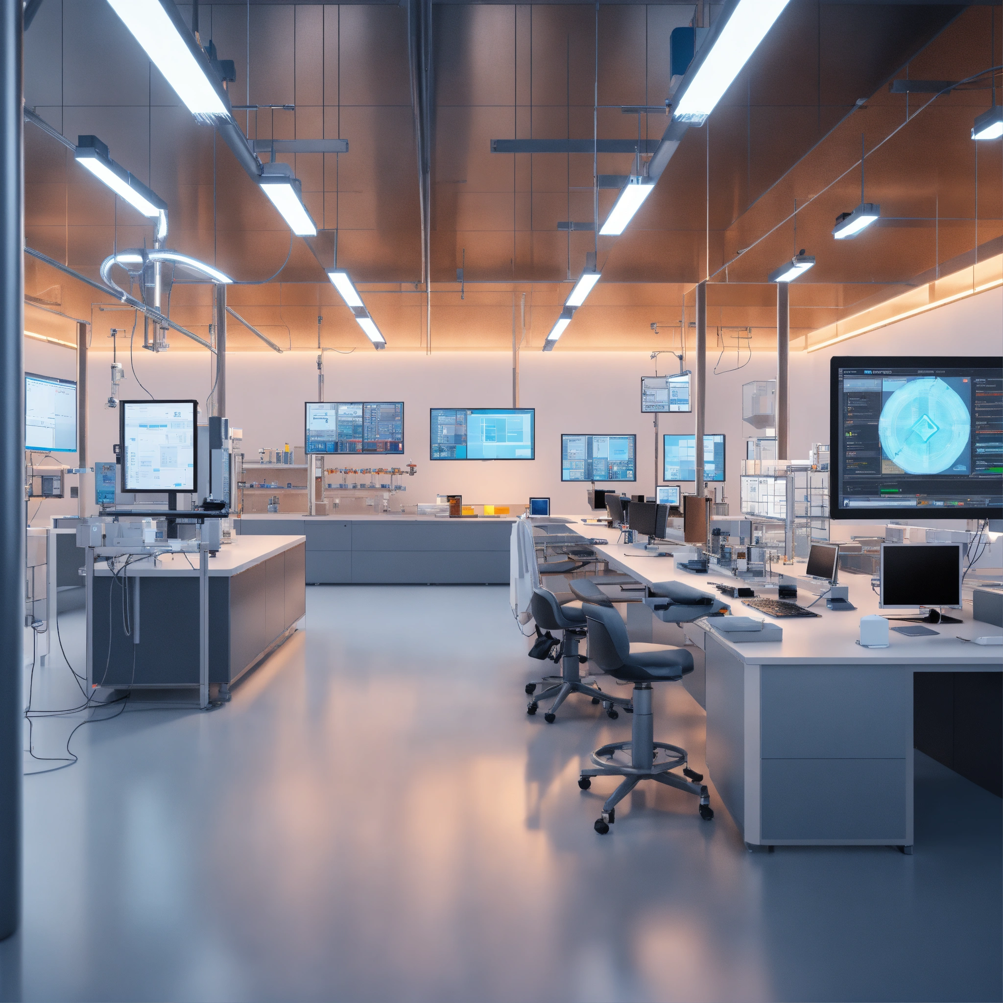 Lexica - Photorealistic visualization of an advanced laboratory setting ...