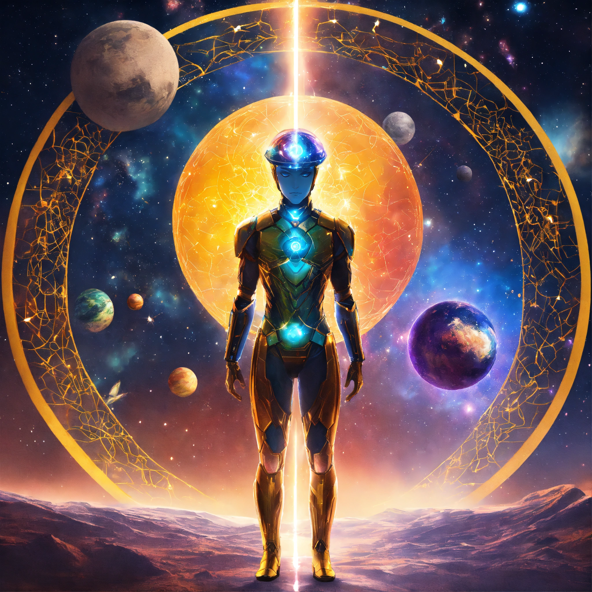 Lexica - Light android meditates and transforms his body to fulfill the ...