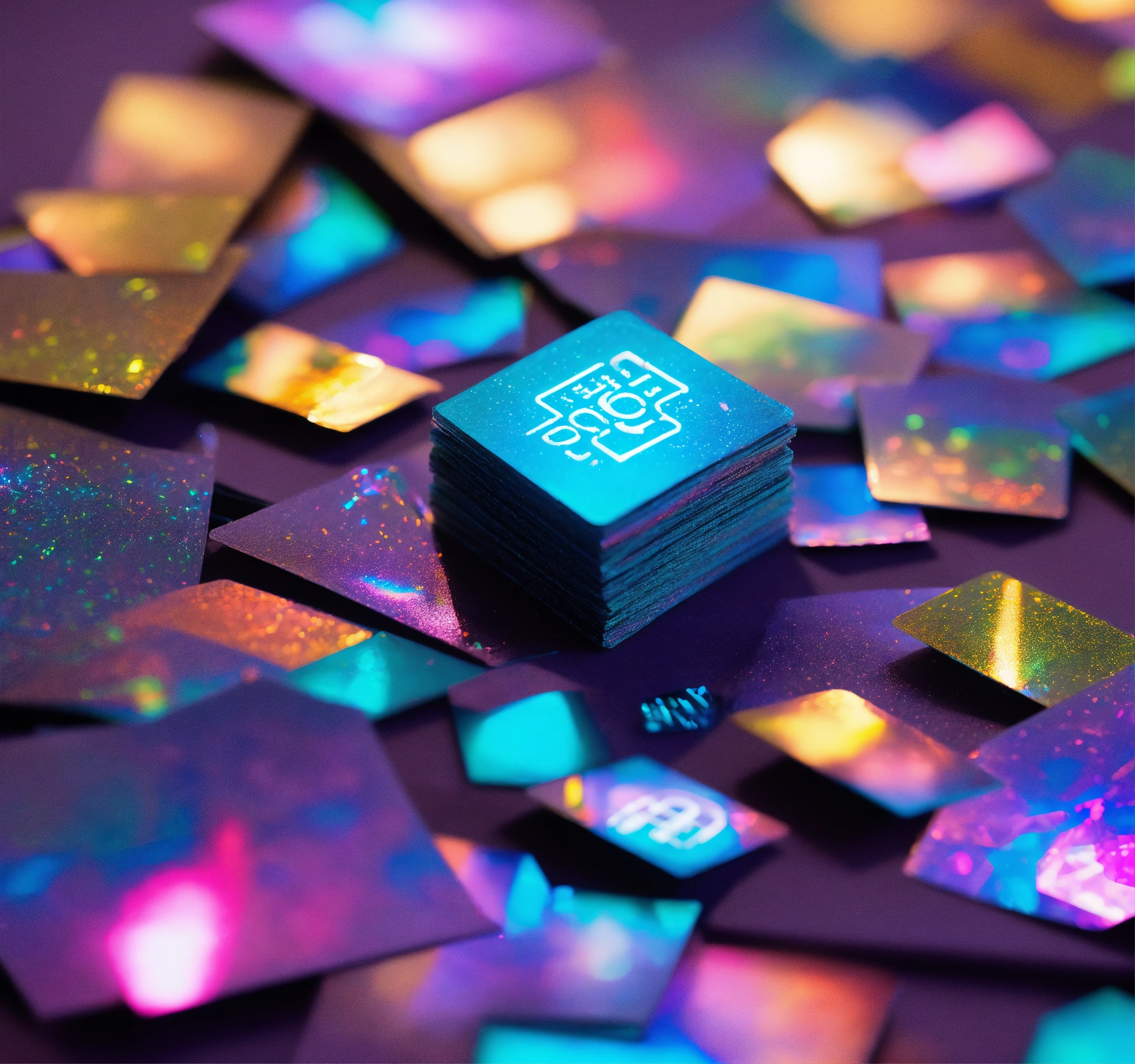 Lexica - Holographic STICKERS falling , best quality