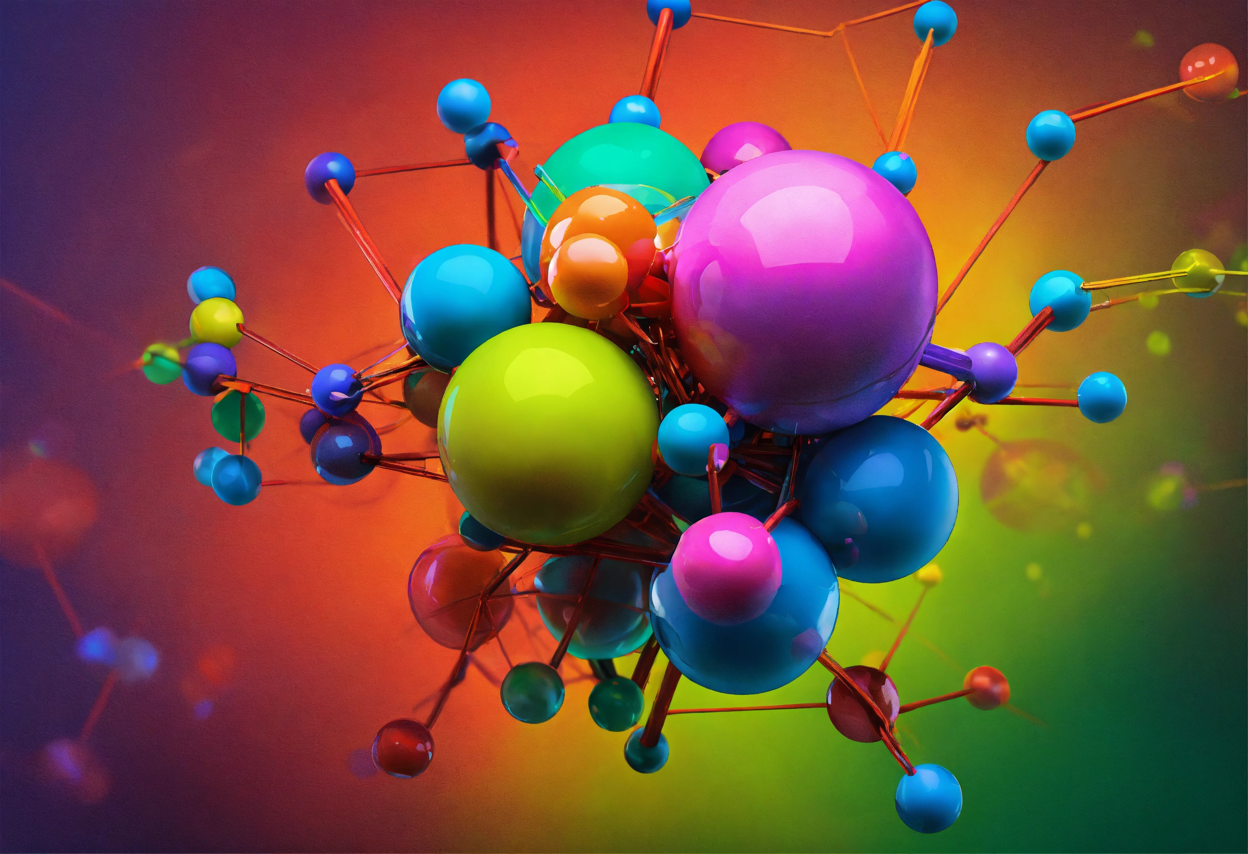 Lexica - Colorful molecule balls