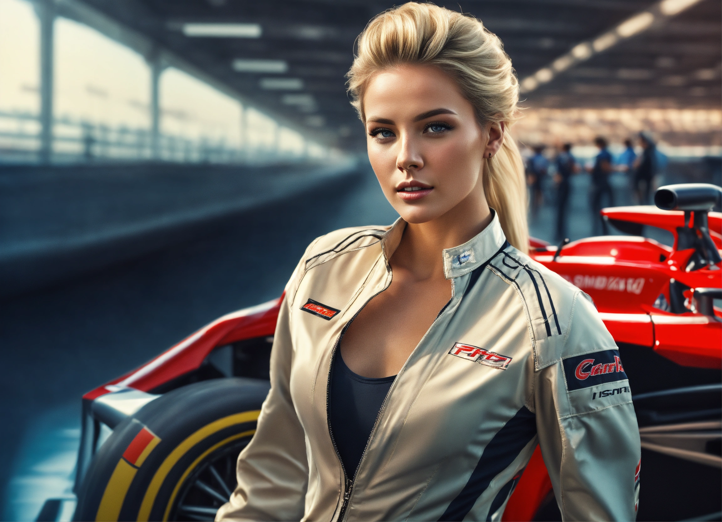 Lexica - Digital art and photorealistic picture of a Beautiful blonde ...