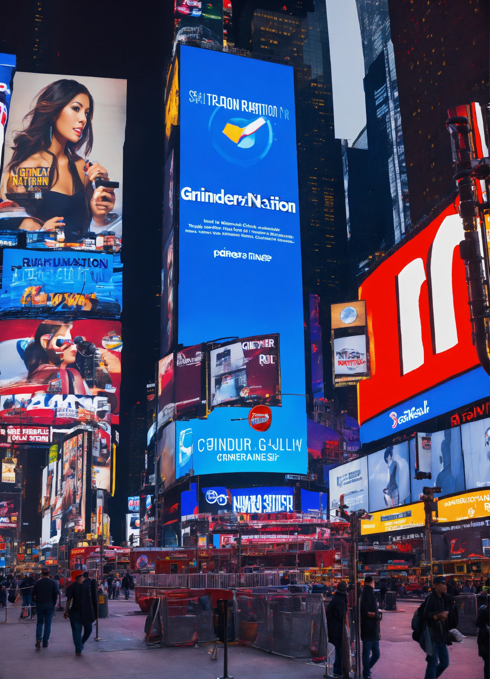 Lexica - Grinder Nation Radio in the advertisements at Times Square