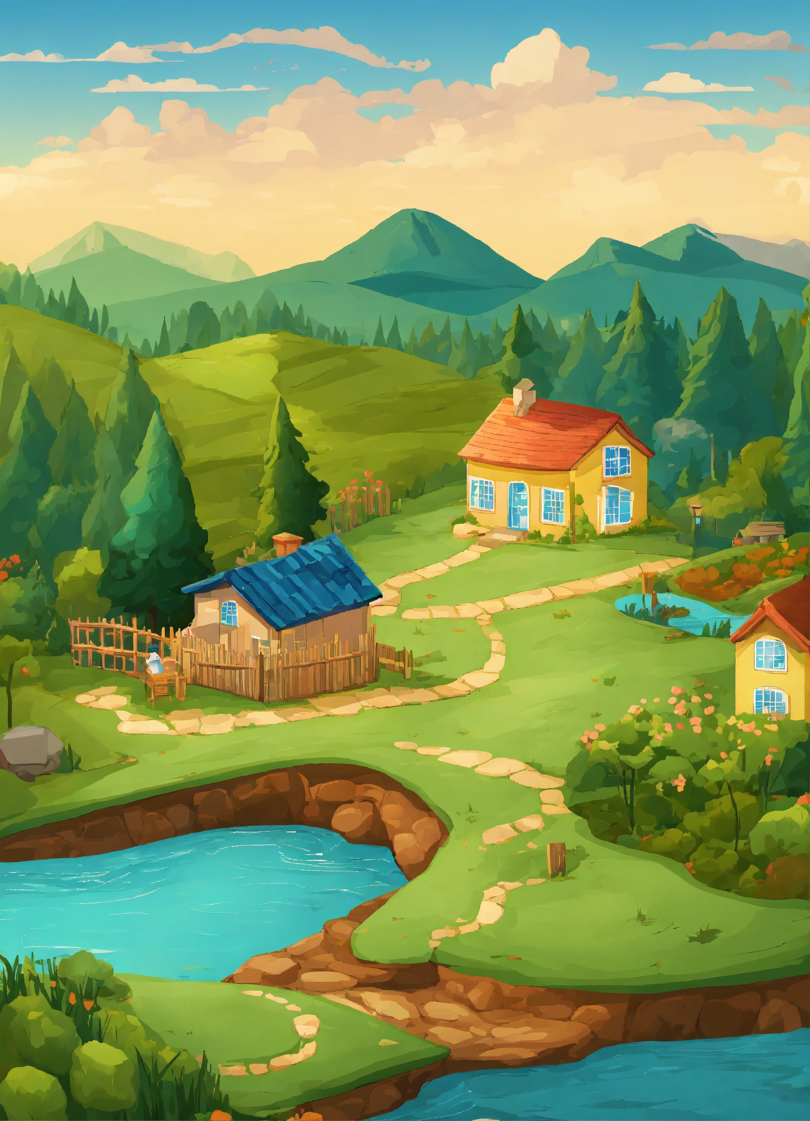Lexica - A Peice of land with house vector
