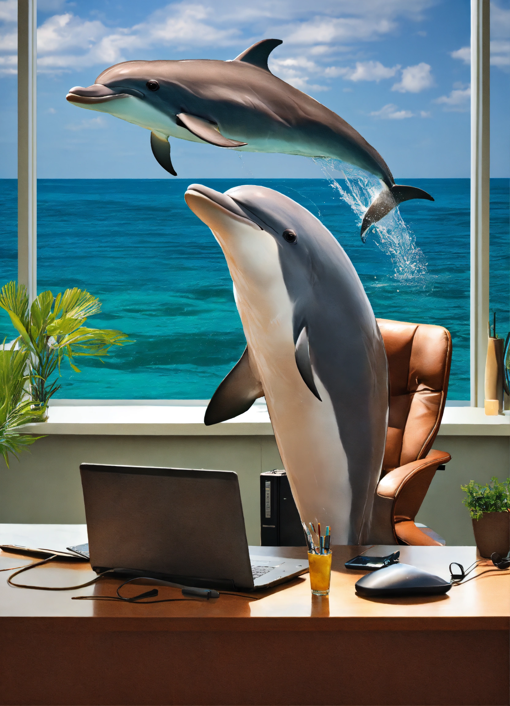 Lexica - Dolphin is a boss at the office