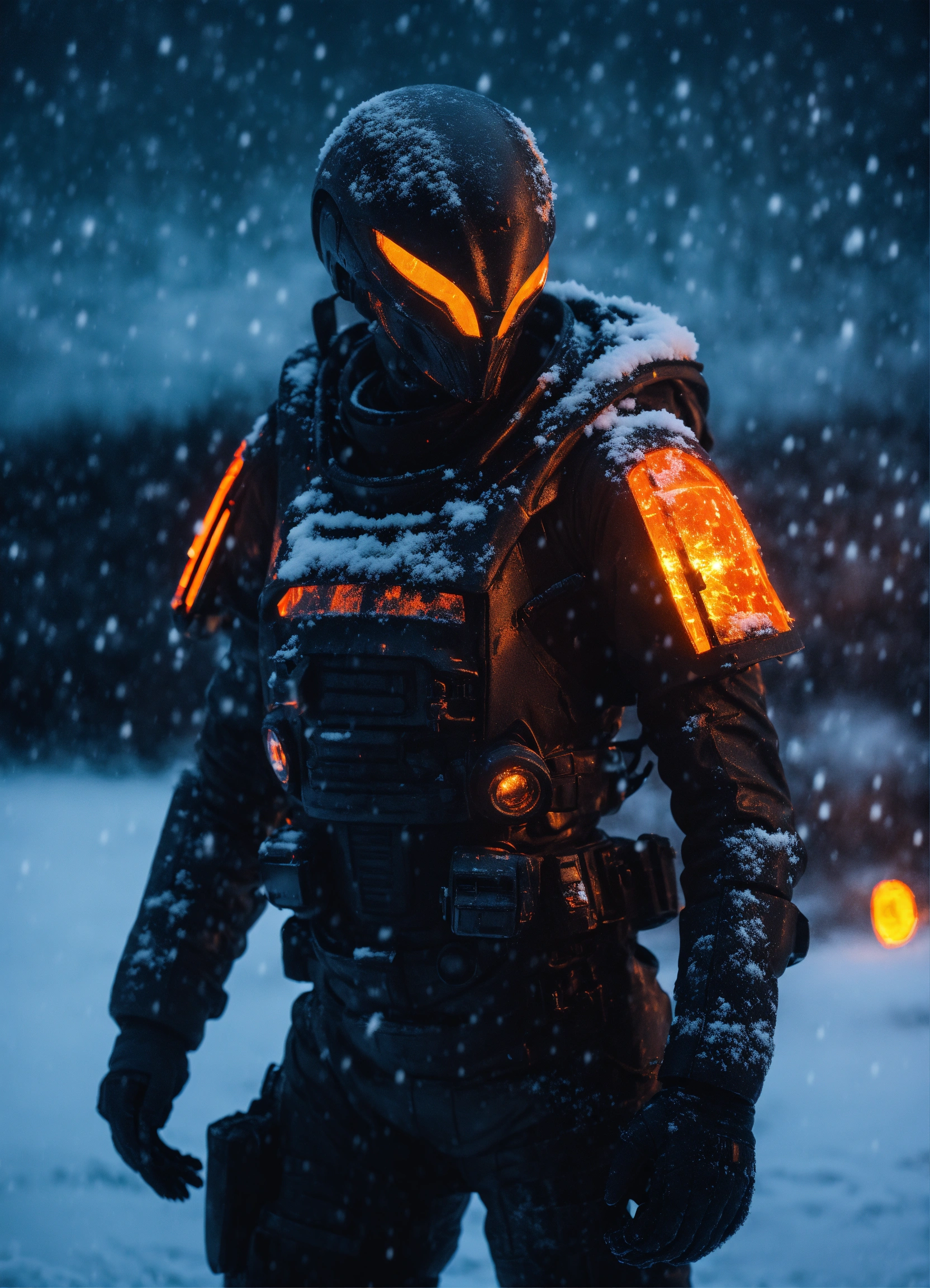 Lexica - A alien soldier monster, distant full body portrait in a ...