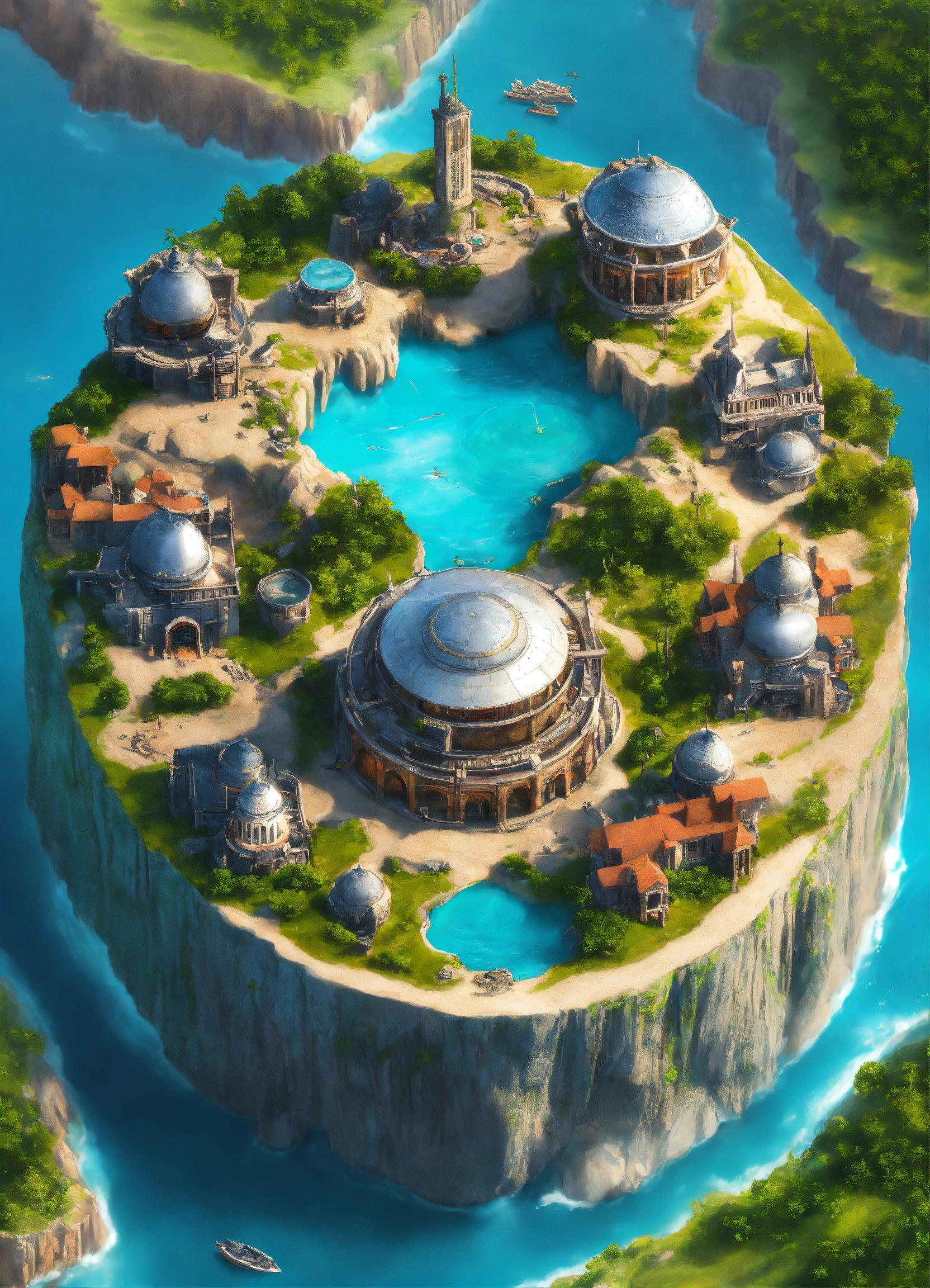 Lexica - Atlantis filled with ancient black people. Round with 3 ...