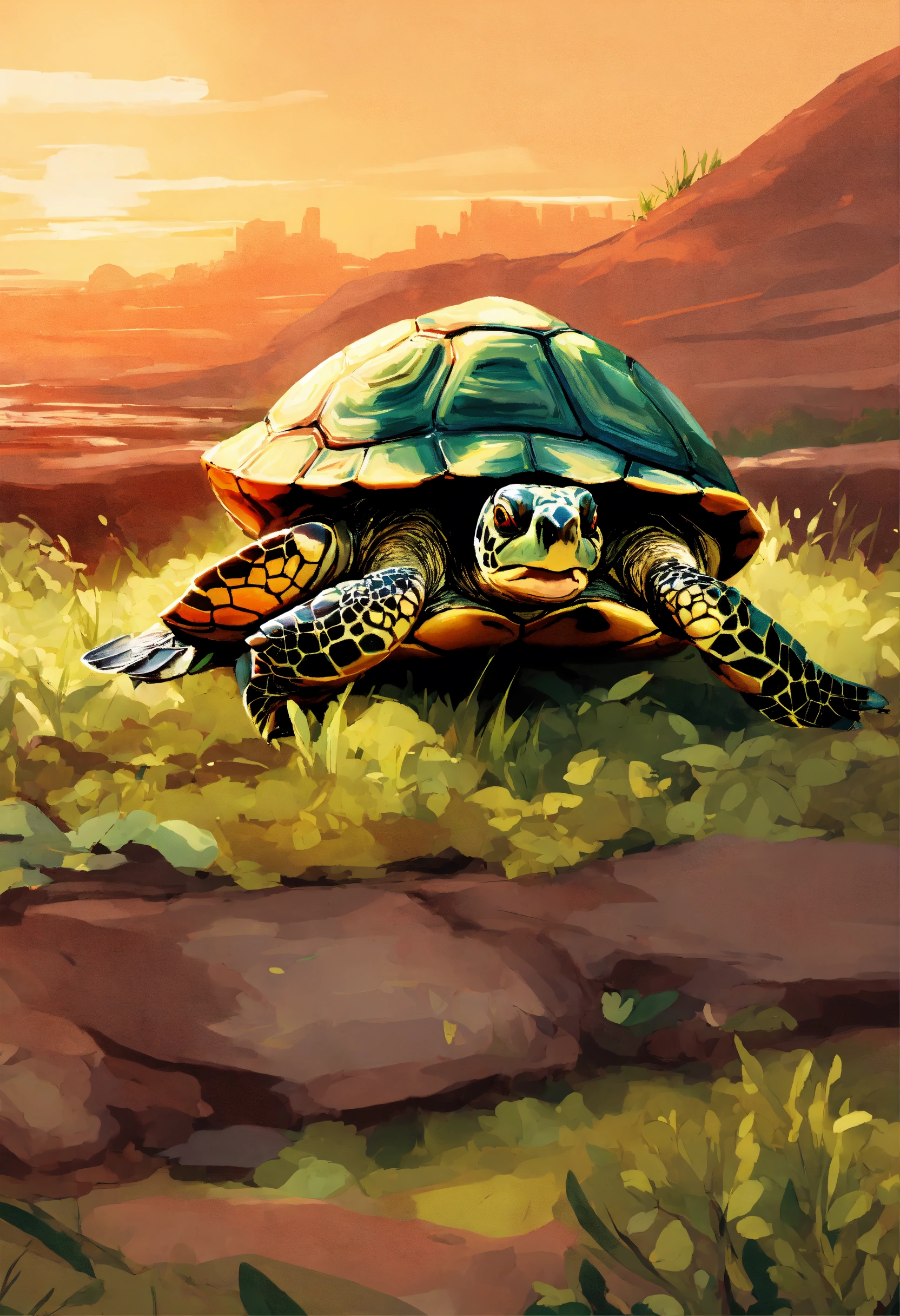 Lexica - Illustration, a turtle
