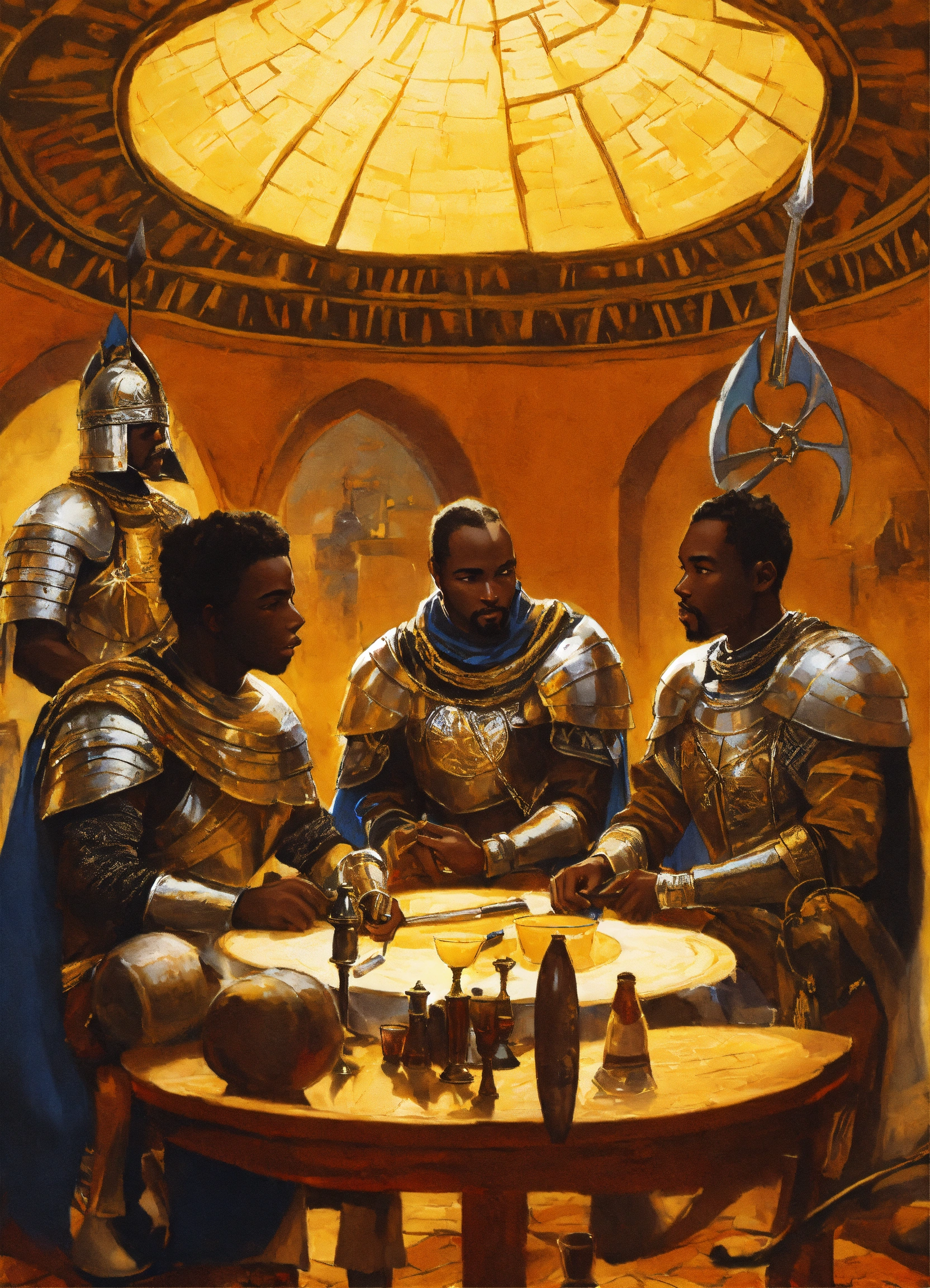 Lexica - African knights at a round table