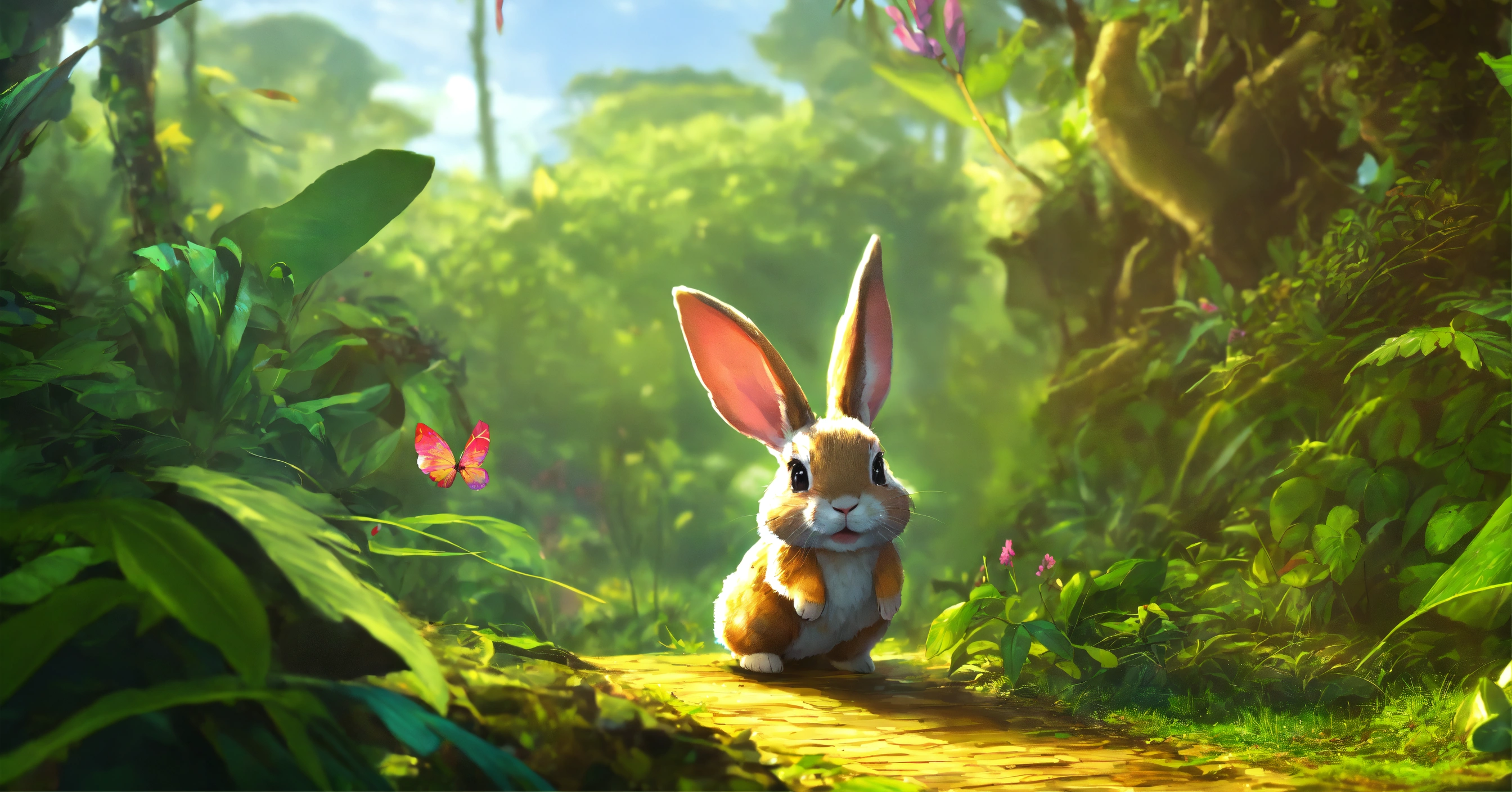Lexica - In a big dense jungle one rabbit was there he was proud about ...