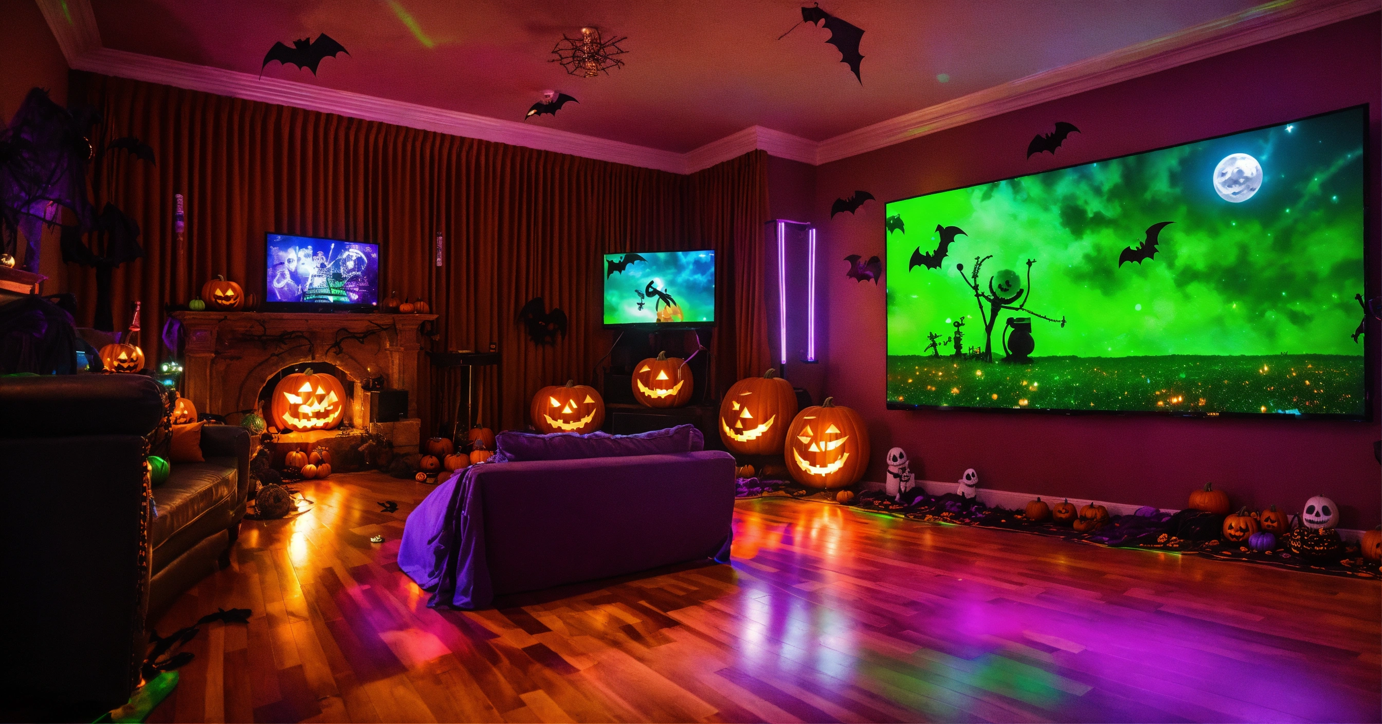Lexica - Cute halloween party, night time halloween sky ceiling, fun ...