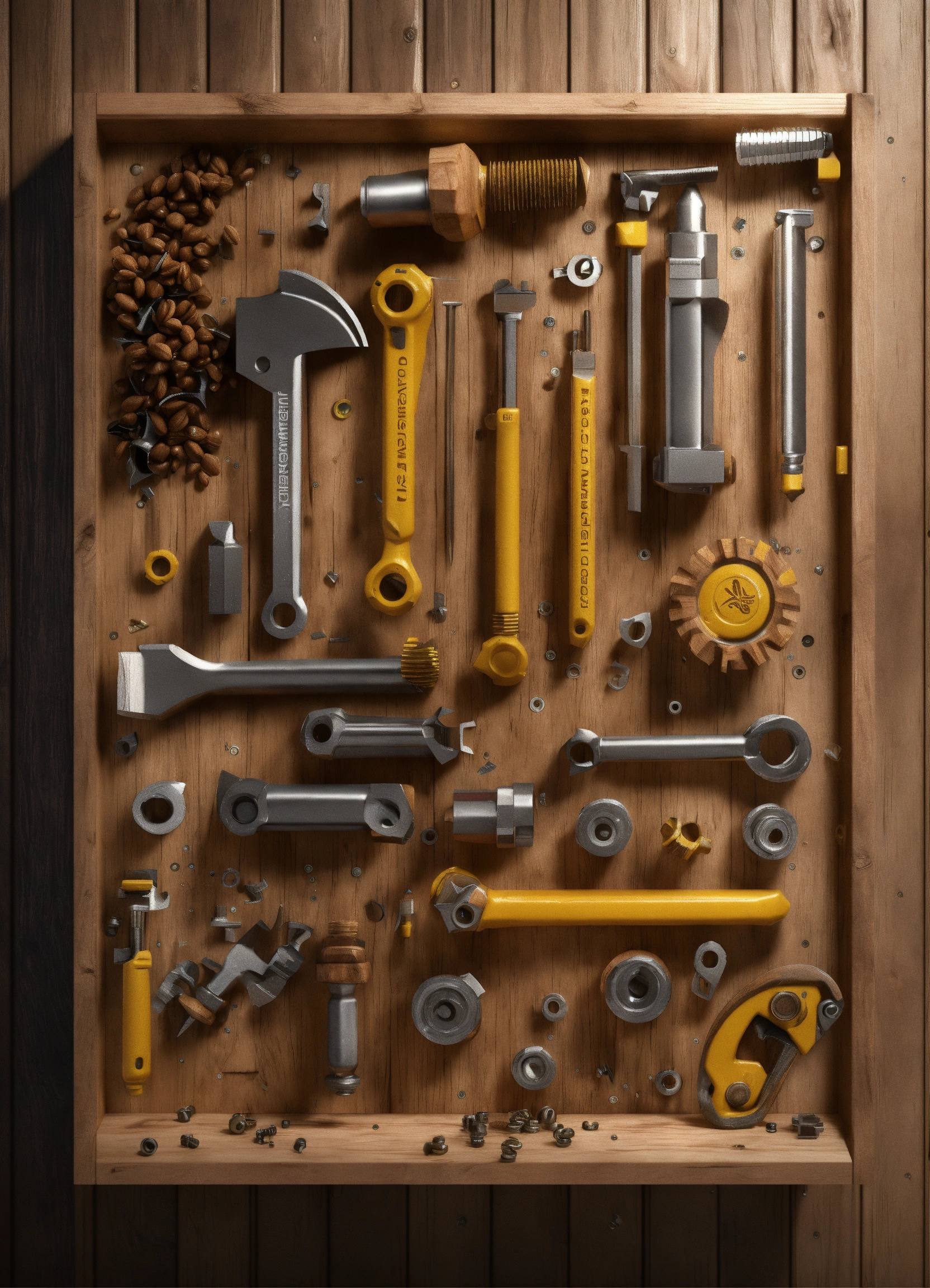 Lexica - Hand tools wrench etc floating 3d render, Acid rain made of ...