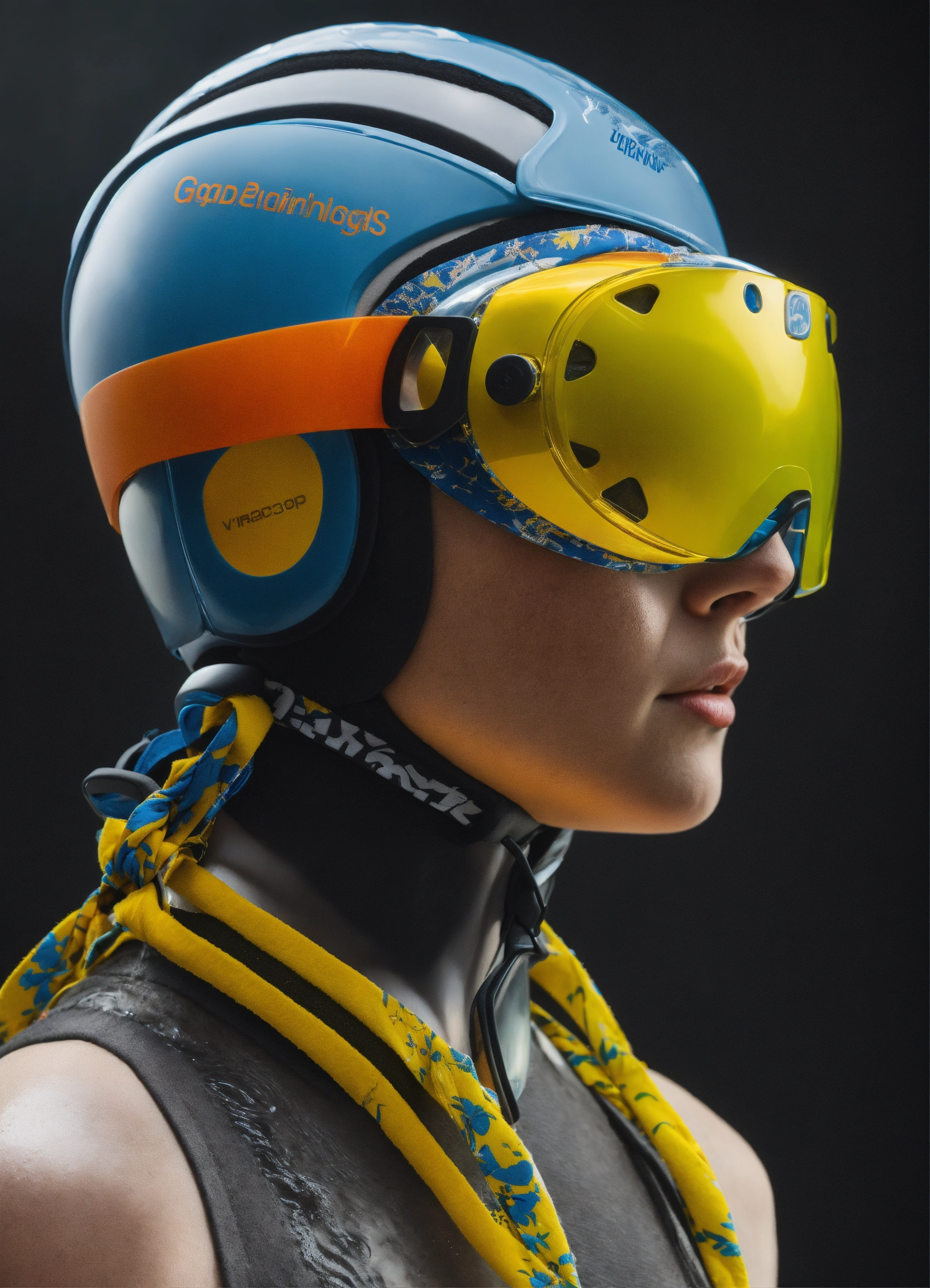 Lexica Side view image, how head gear wraps around the head, use