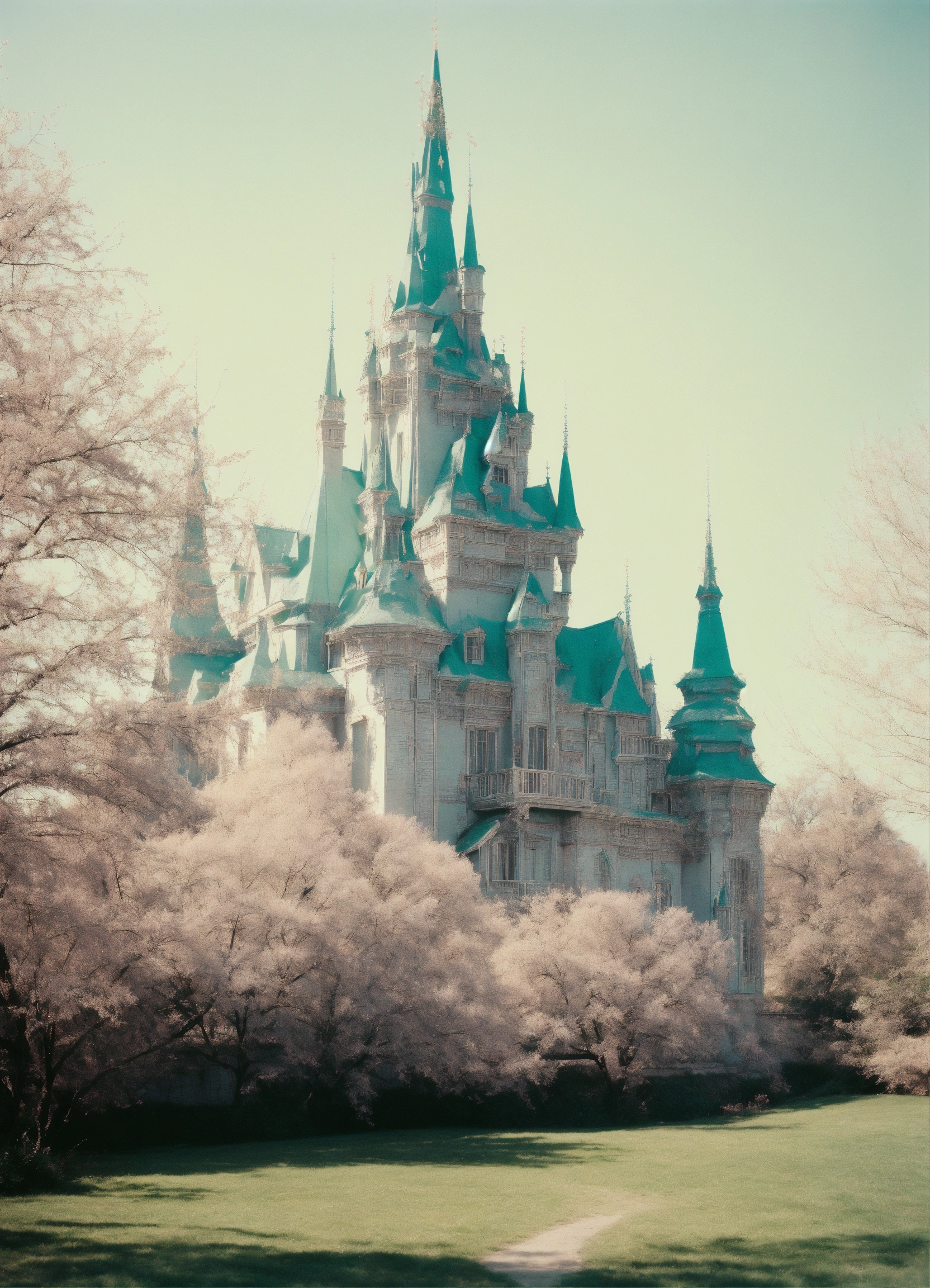 Lexica - Crystal castle, analog photography, pale colors