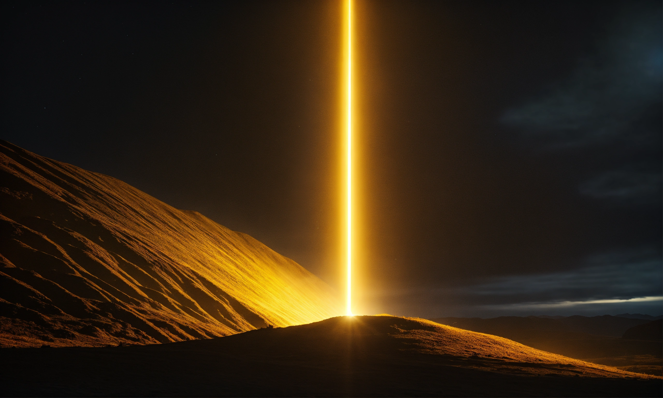 Lexica - Gigantic golden beam of light coming out of the darkness ...